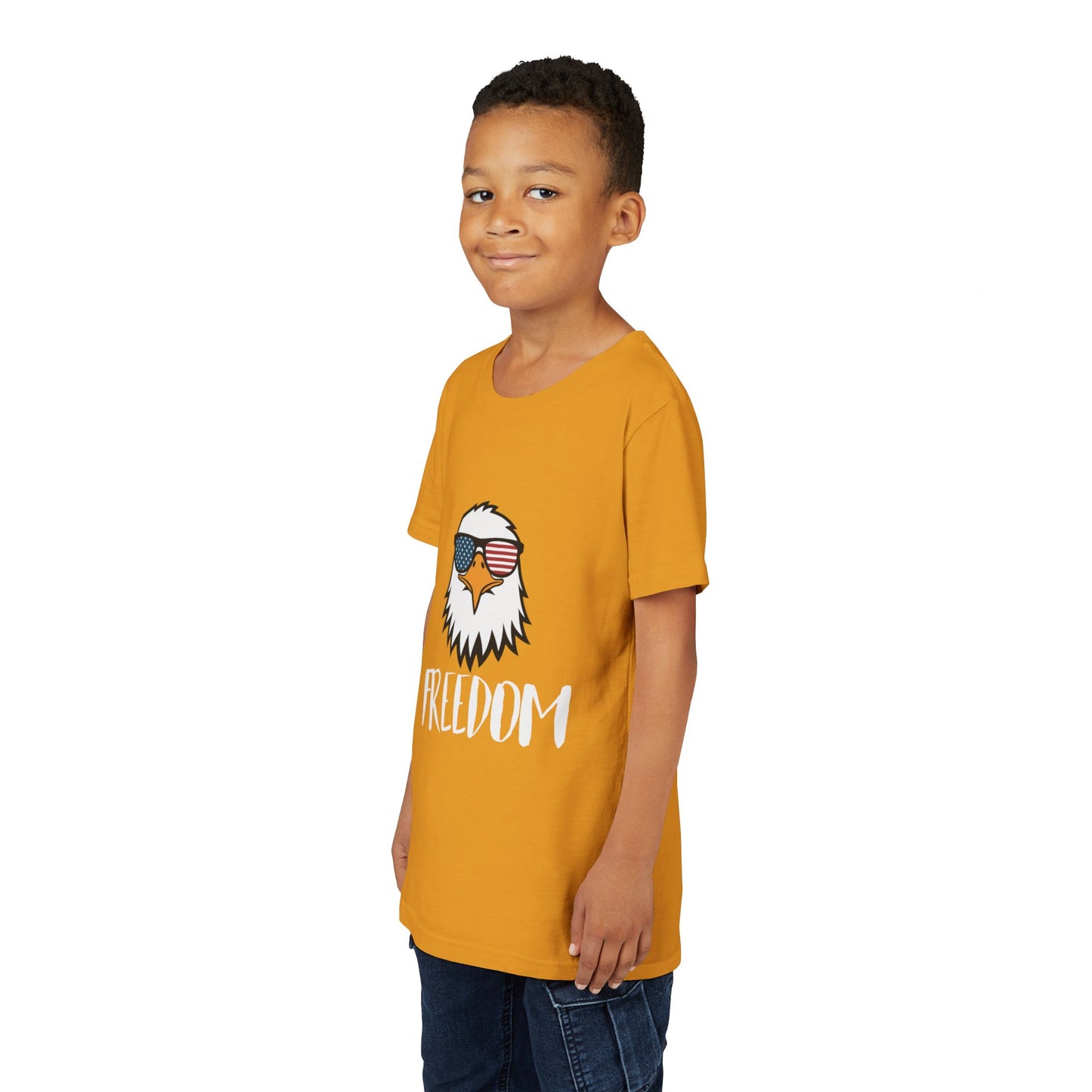 Freedom Eagle Aviator Youth T-Shirt | USA Bald Eagle Graphic Tee