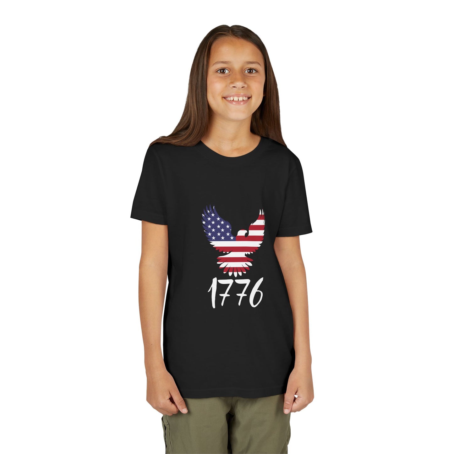 1776 Heritage Youth T-Shirt | USA Bald Eagle Graphic Tee