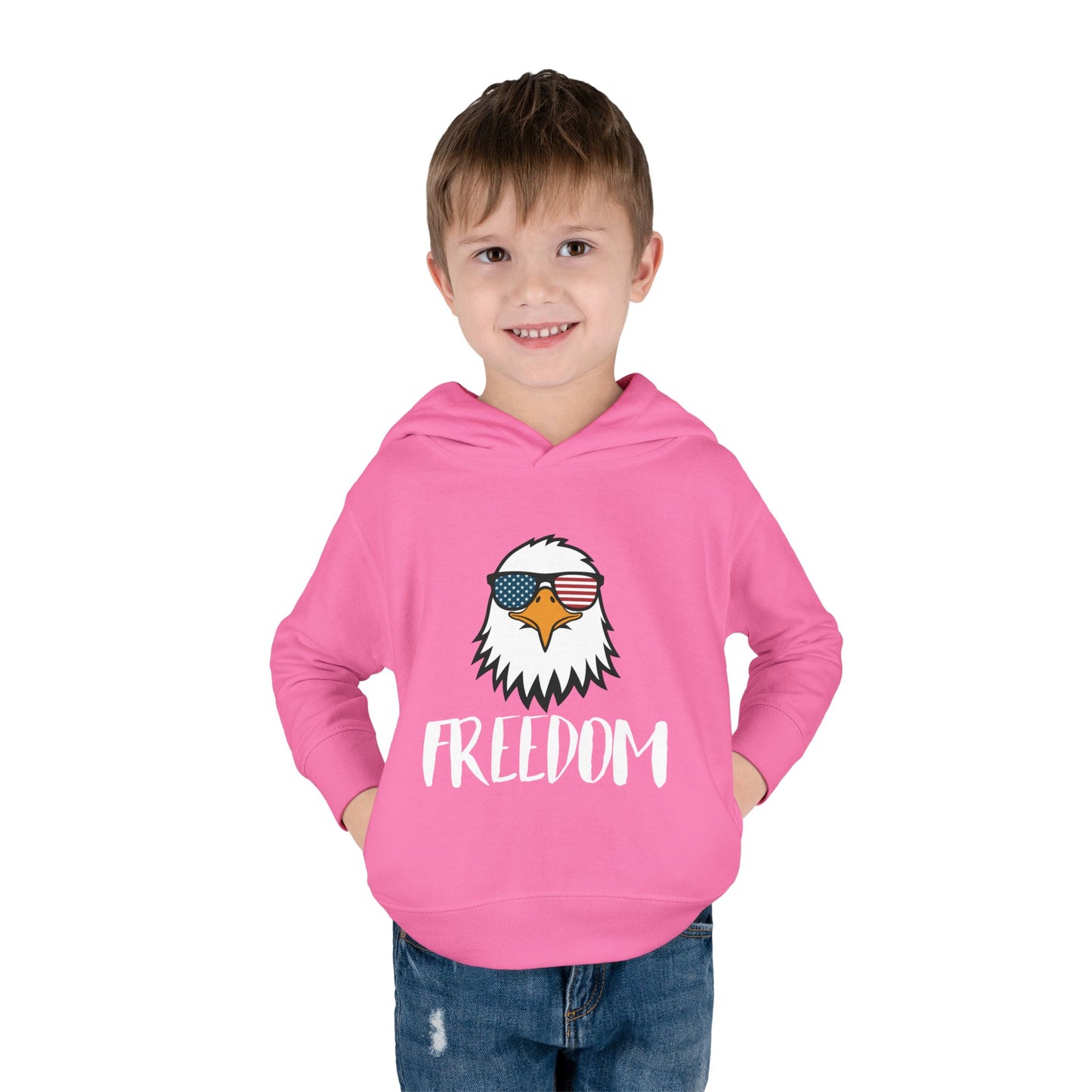 Freedom Eagle Aviator Toddler Hoodie | USA Bald Eagle Graphic