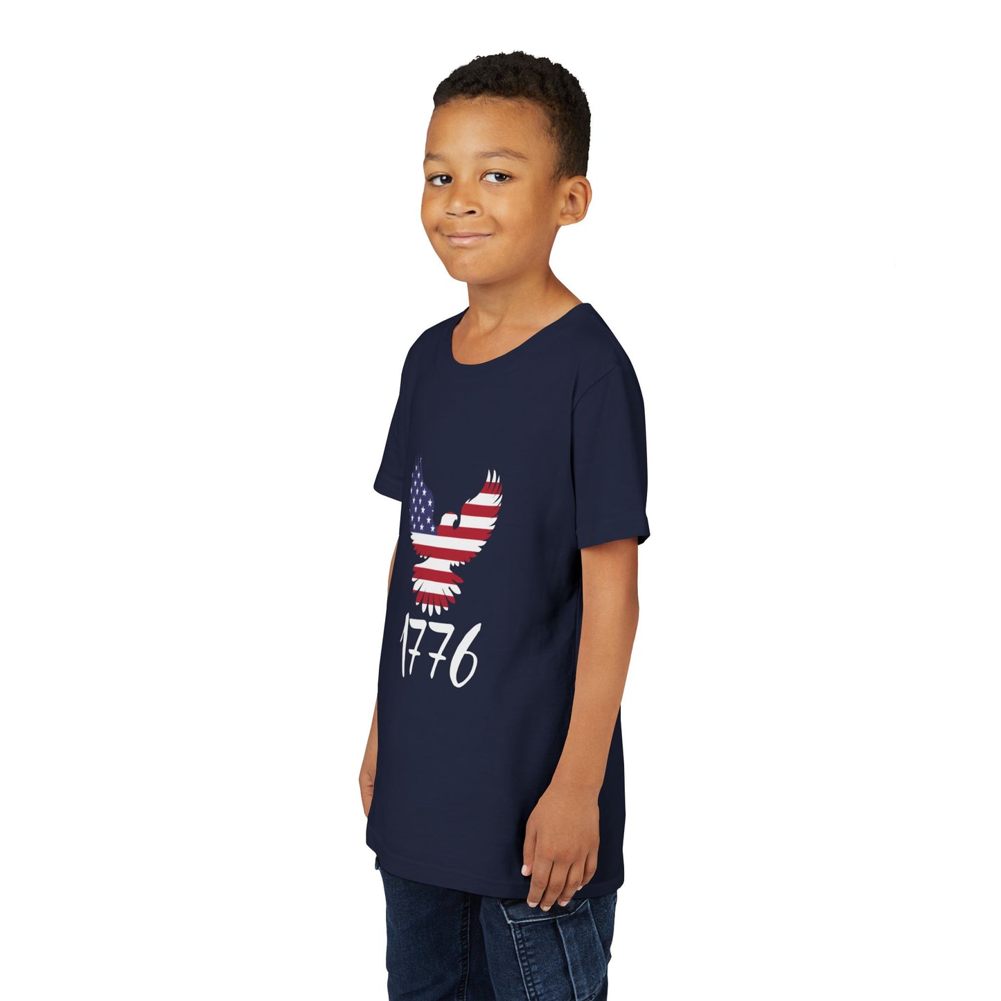 1776 Heritage Youth T-Shirt | USA Bald Eagle Graphic Tee