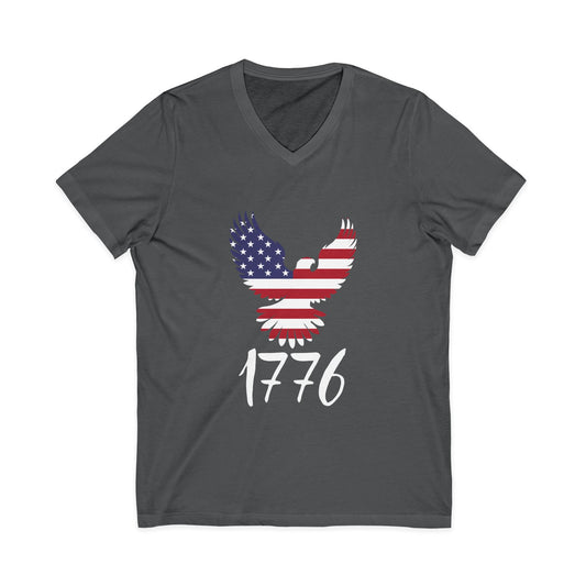 1776 Heritage Men's V-Neck Tee | USA Bald Eagle Graphic