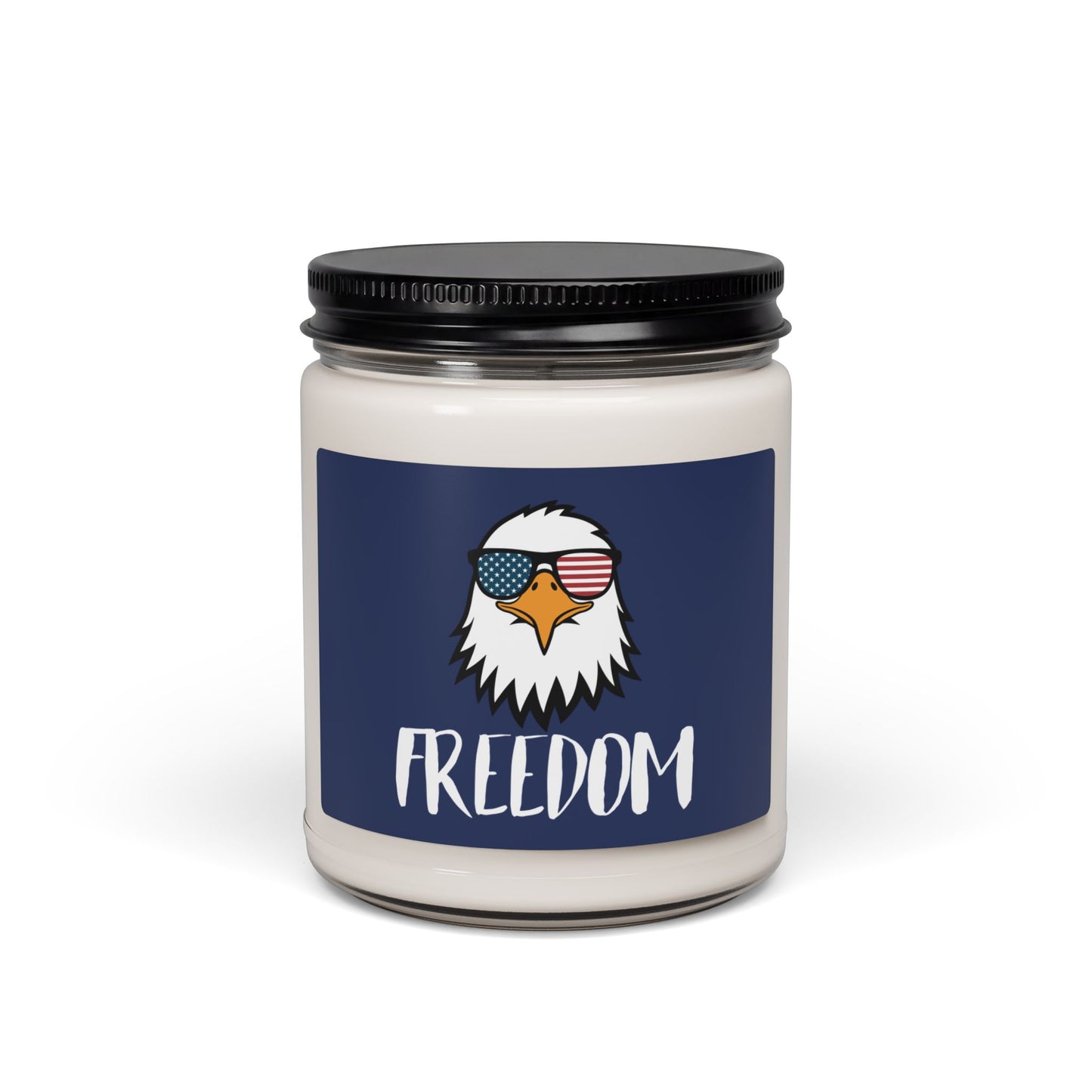 Freedom Eagle Aviator Scented Jar Candle | USA Bald Eagle Graphic (9 oz)