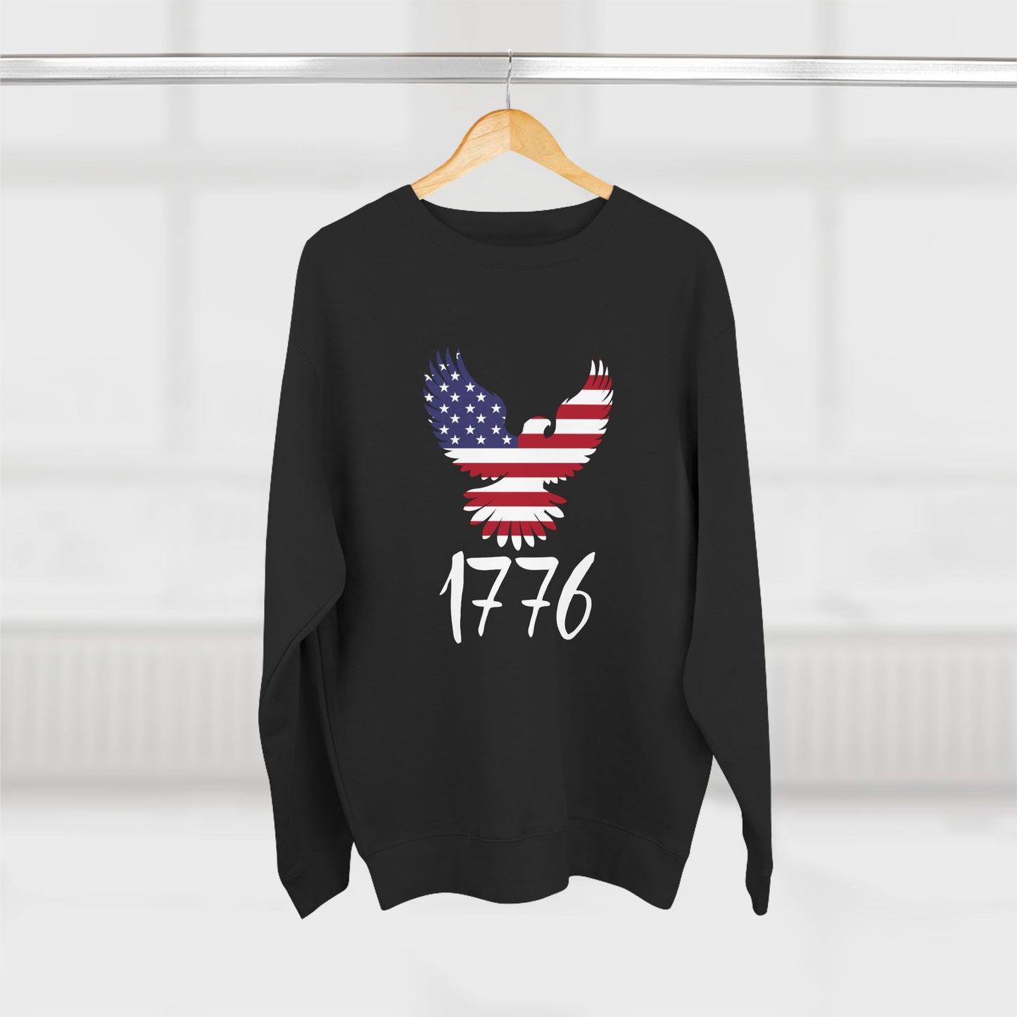 1776 Heritage Crewneck Sweatshirt | USA Bald Eagle Graphic Pullover