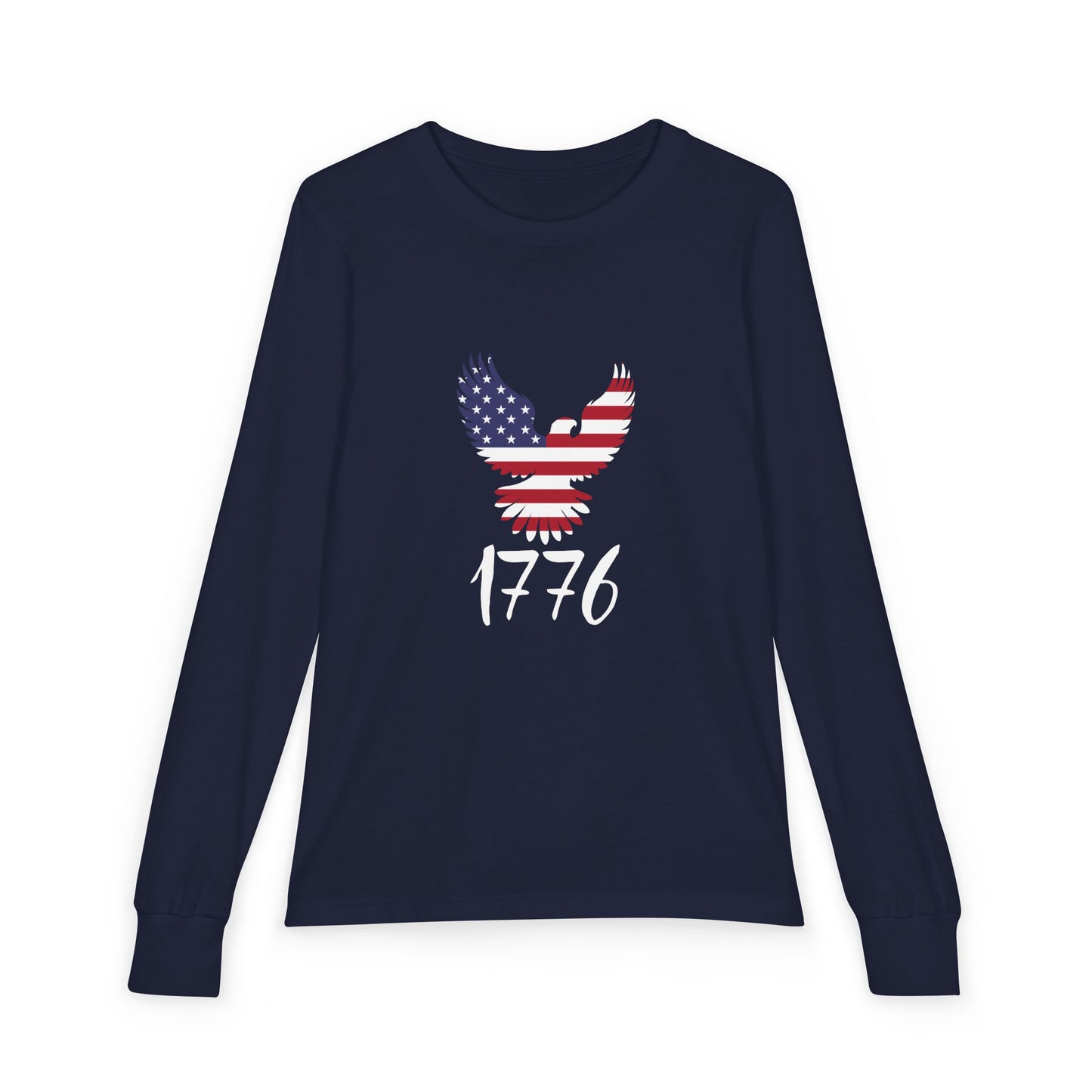 Premium Youth Long Sleeve Tee - 1776 Heritage | Patriotic American Eagle