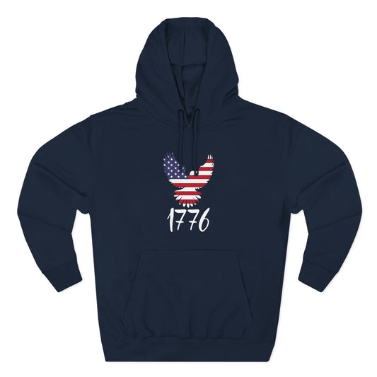 1776 Heritage Premium Hoodie | USA Bald Eagle Graphic Sweatshirt