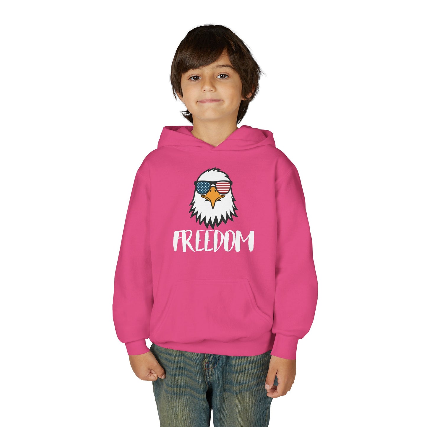 Freedom Eagle Aviator Youth Hoodie | USA Bald Eagle Graphic