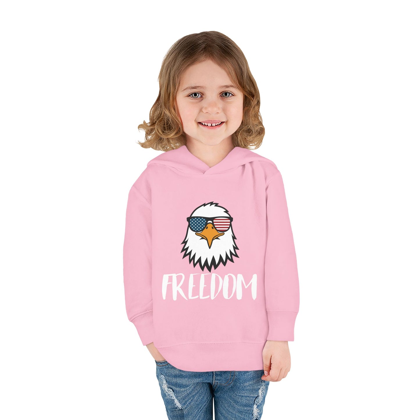 Freedom Eagle Aviator Toddler Hoodie | USA Bald Eagle Graphic