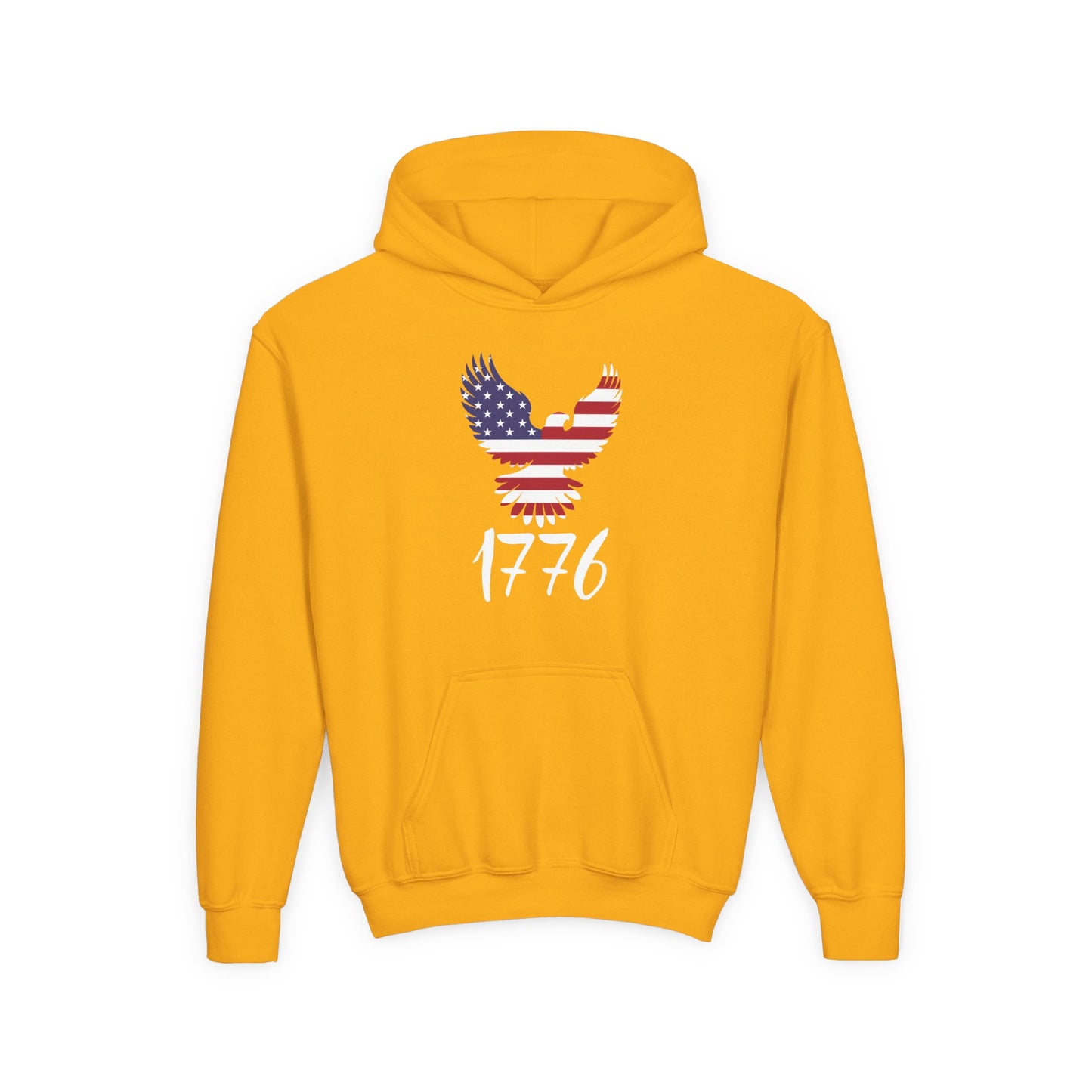 1776 Heritage Youth Hoodie | USA Bald Eagle Graphic