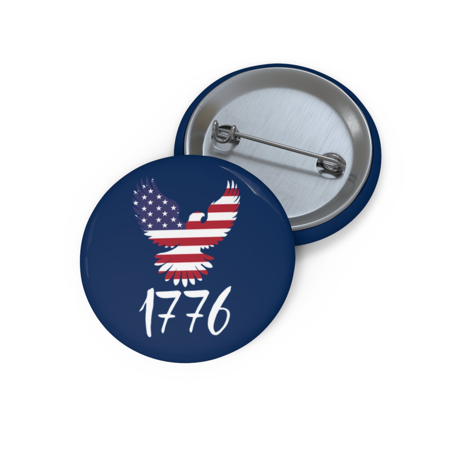 1776 Heritage Pin Button | USA Bald Eagle Graphic
