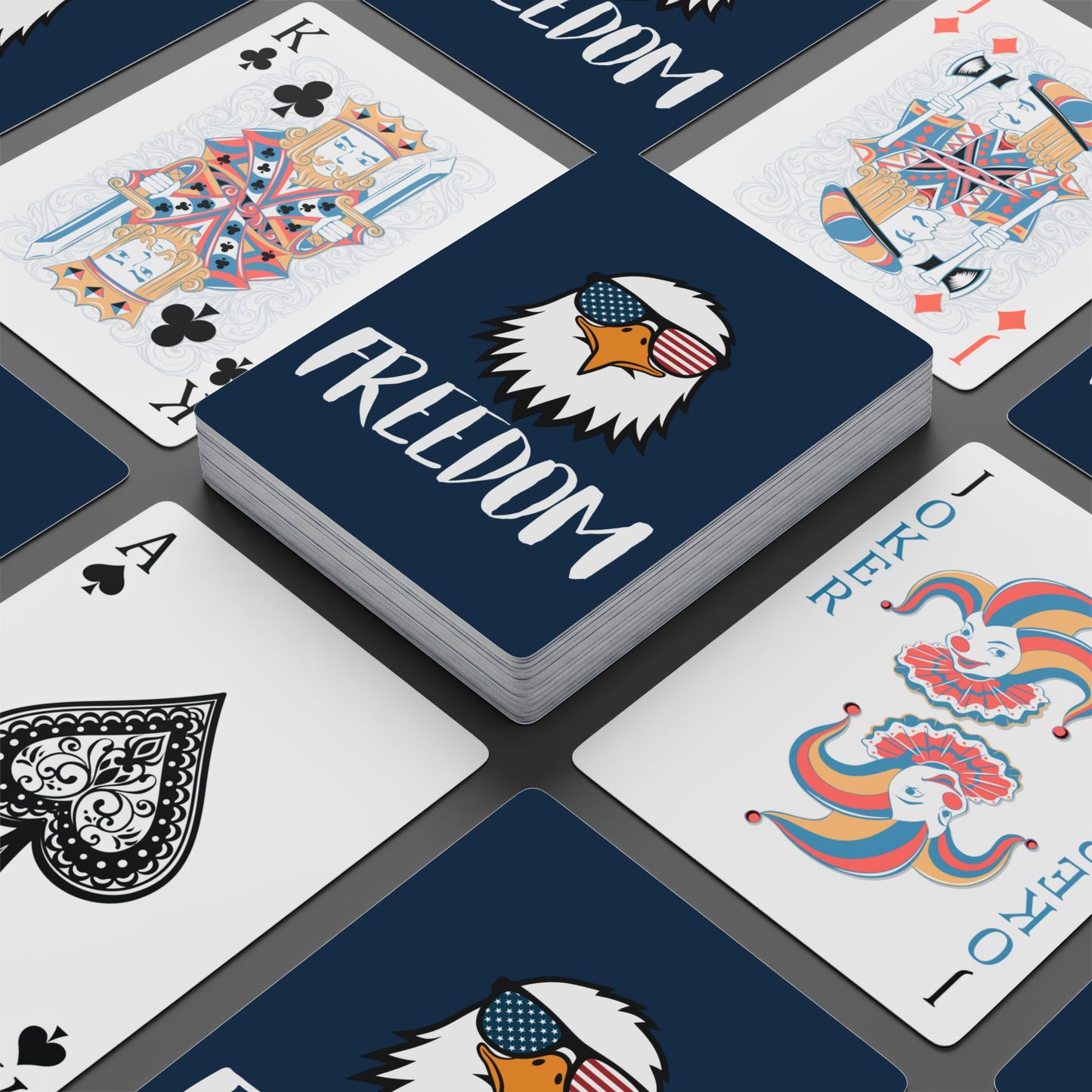 Freedom Eagle Aviator Playing Cards | USA Bald Eagle Graphic