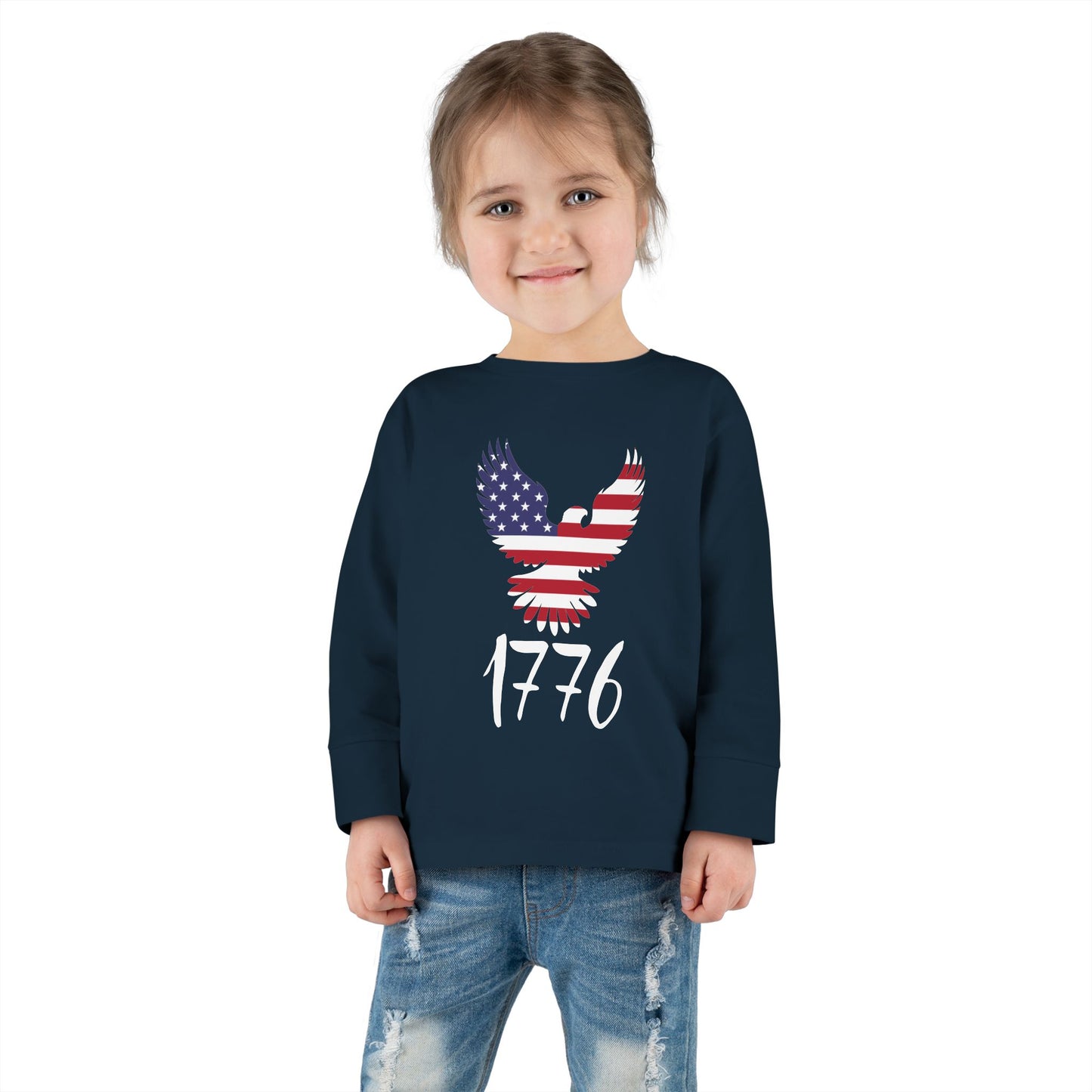 Premium Toddler Long Sleeve Tee - 1776 Heritage | Patriotic American Eagle