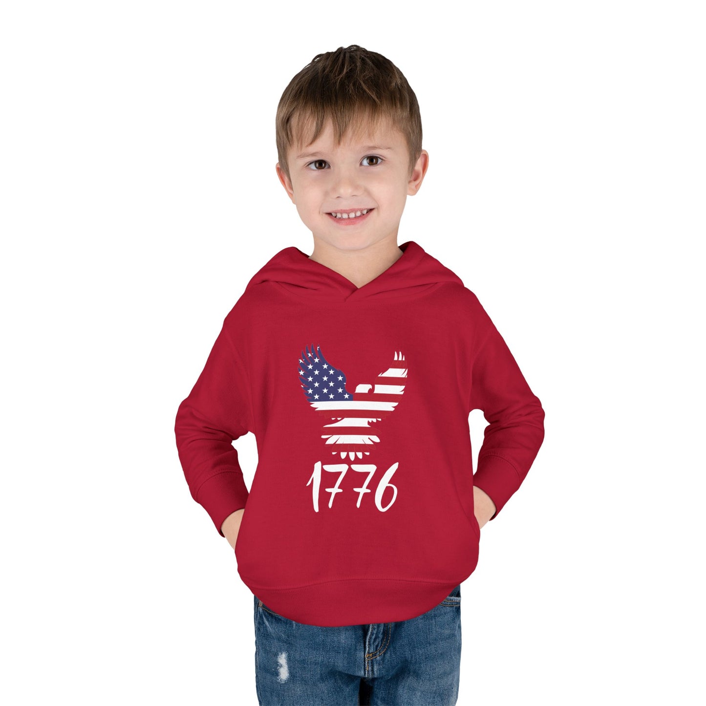 1776 Heritage Toddler Hoodie | USA Bald Eagle Graphic