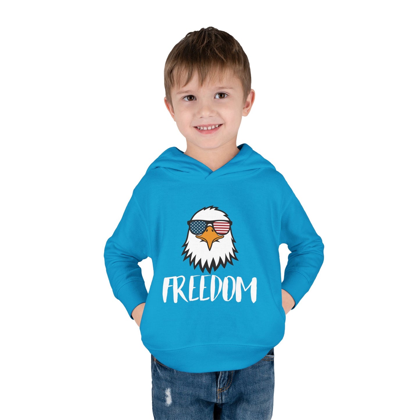 Freedom Eagle Aviator Toddler Hoodie | USA Bald Eagle Graphic