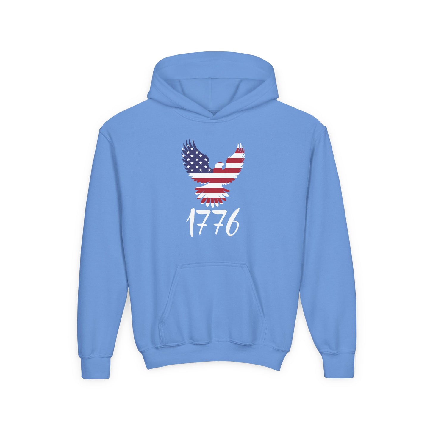 1776 Heritage Youth Hoodie | USA Bald Eagle Graphic