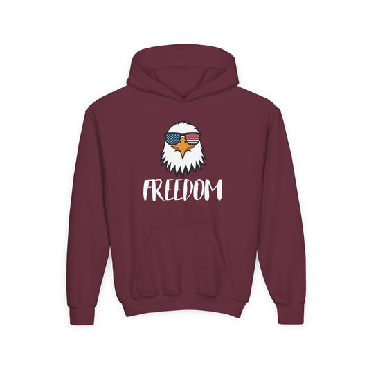 Freedom Eagle Aviator Youth Hoodie | USA Bald Eagle Graphic