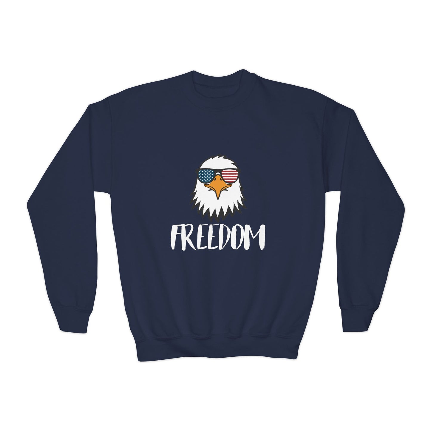 Freedom Eagle Aviator Youth Sweatshirt | USA Bald Eagle Graphic