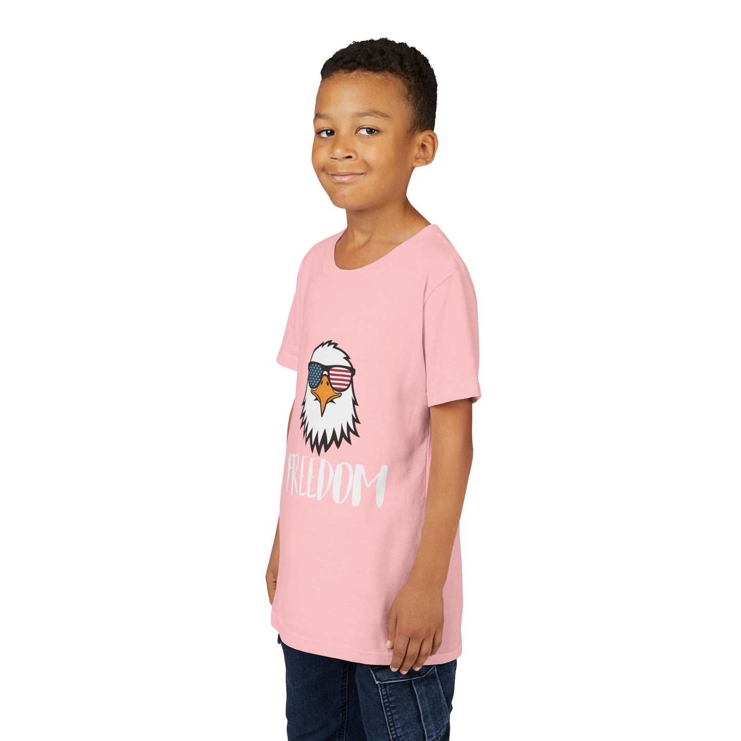 Freedom Eagle Aviator Youth T-Shirt | USA Bald Eagle Graphic Tee