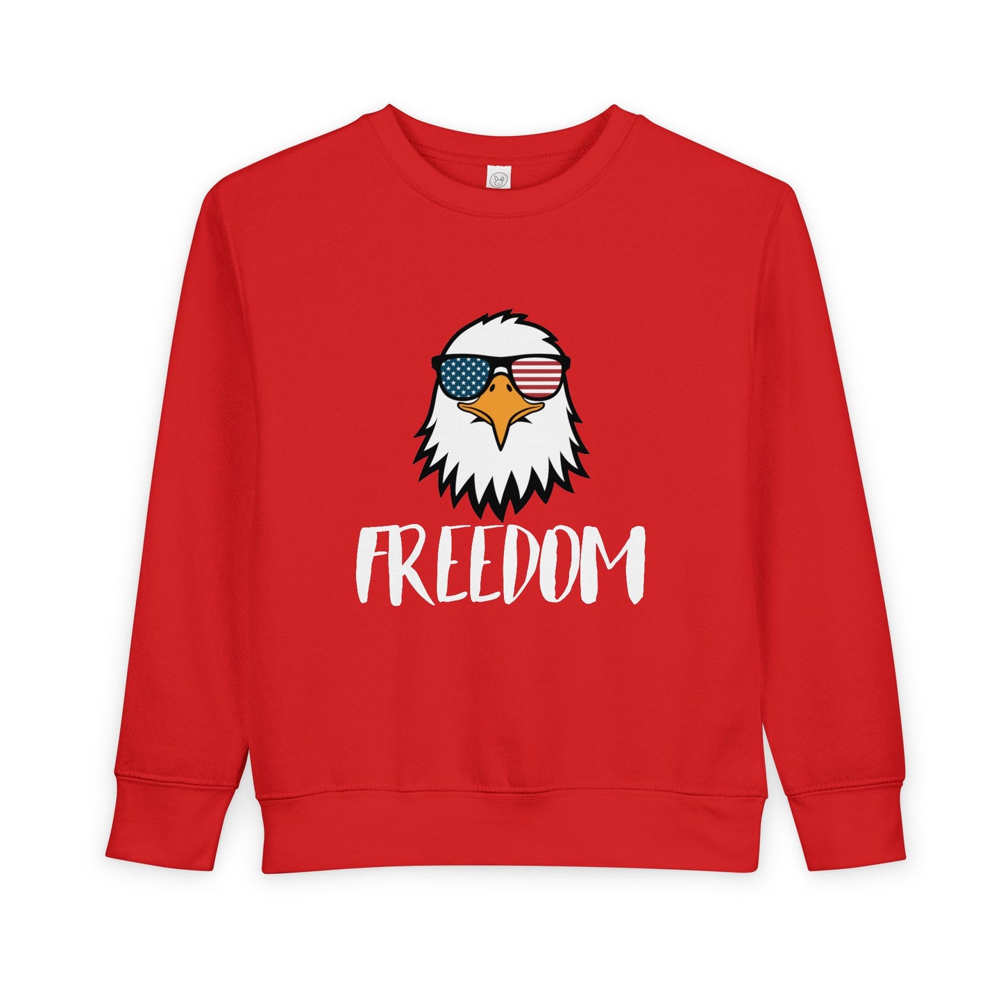 Freedom Eagle Aviator Toddler Sweatshirt | USA Bald Eagle Graphic