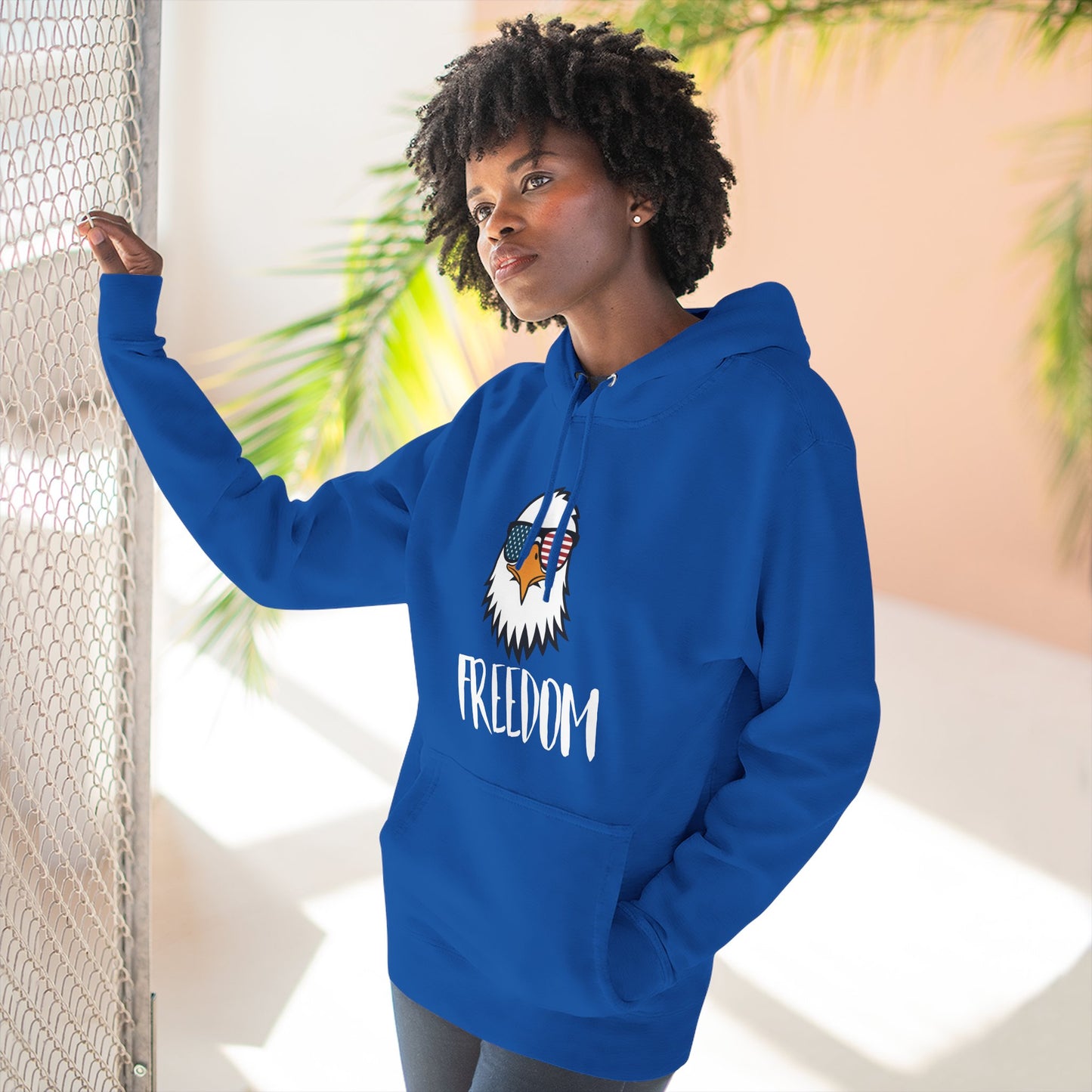 Freedom Eagle Aviator Premium Hoodie | USA Bald Eagle Graphic