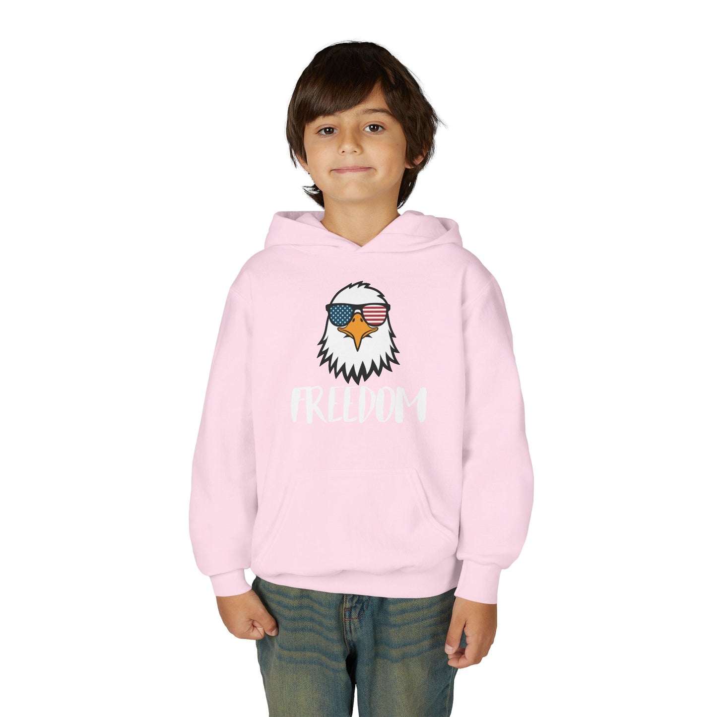 Freedom Eagle Aviator Youth Hoodie | USA Bald Eagle Graphic