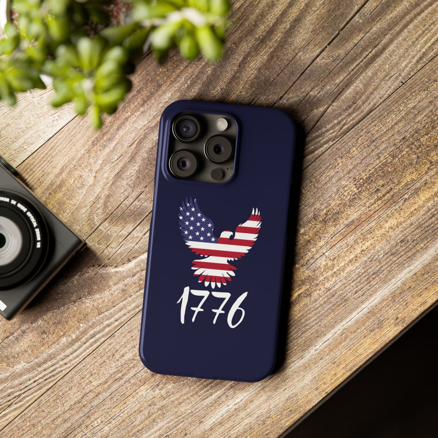 1776 Heritage Premium Slim Phone Case | USA Bald Eagle Graphic