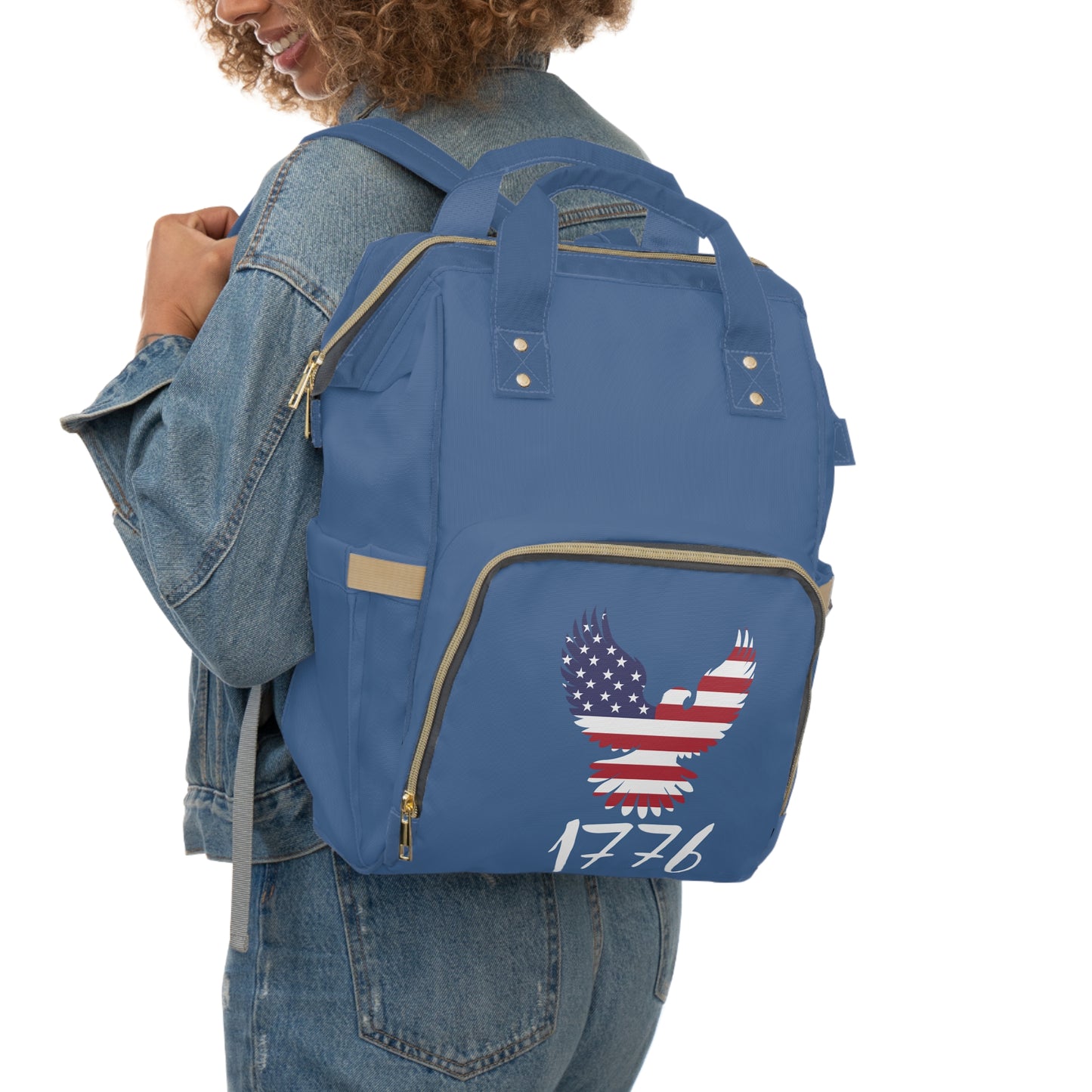 1776 Heritage Multifunctional Diaper Backpack | USA Bald Eagle Graphic