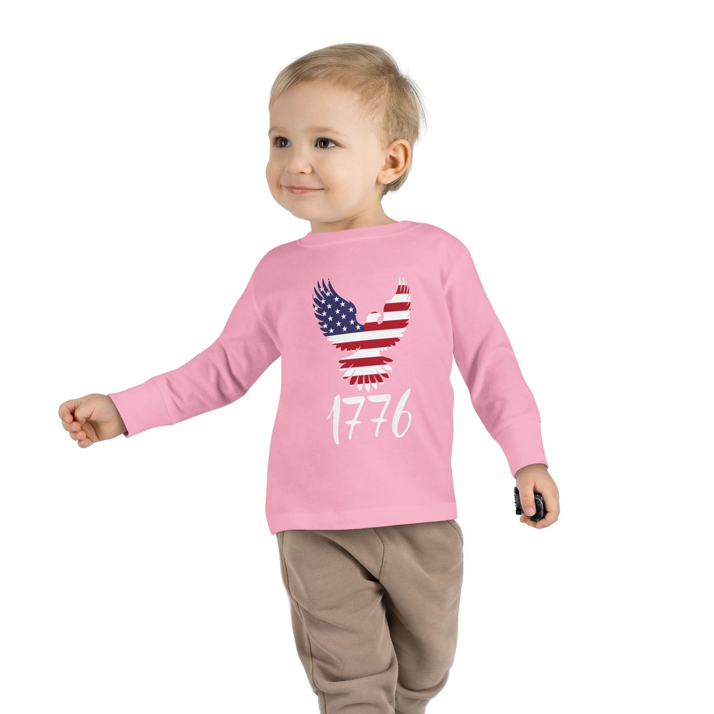 Premium Toddler Long Sleeve Tee - 1776 Heritage | Patriotic American Eagle