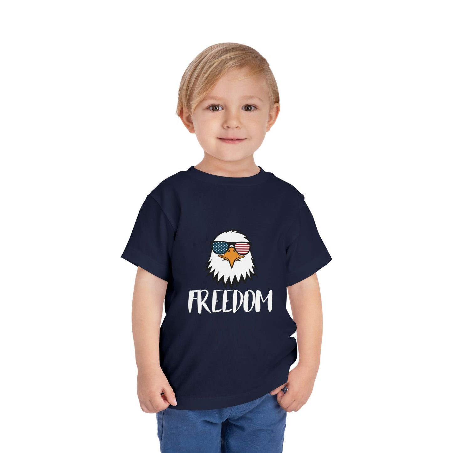 Freedom Eagle Aviator Toddler T-Shirt | USA Bald Eagle Graphic Tee