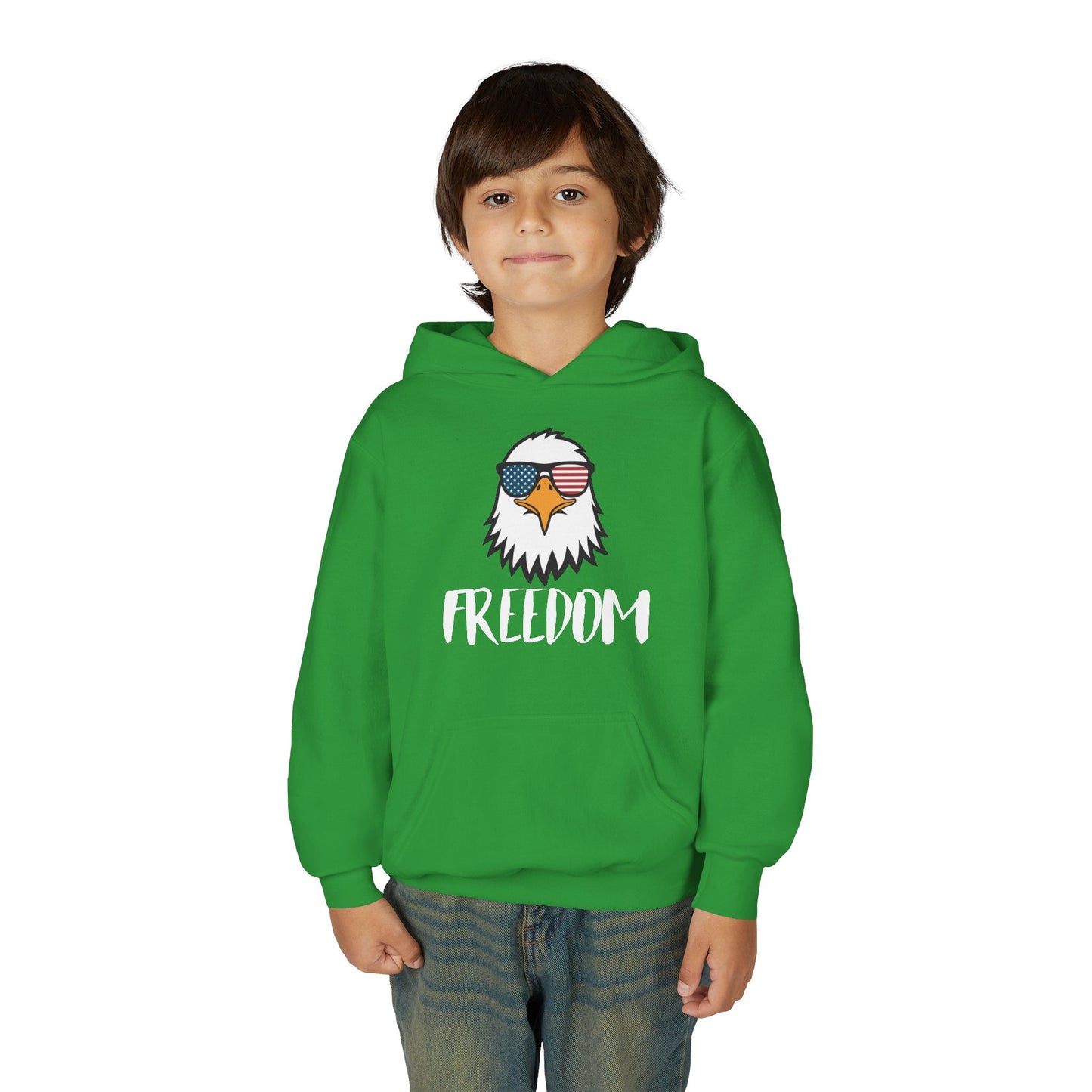 Freedom Eagle Aviator Youth Hoodie | USA Bald Eagle Graphic