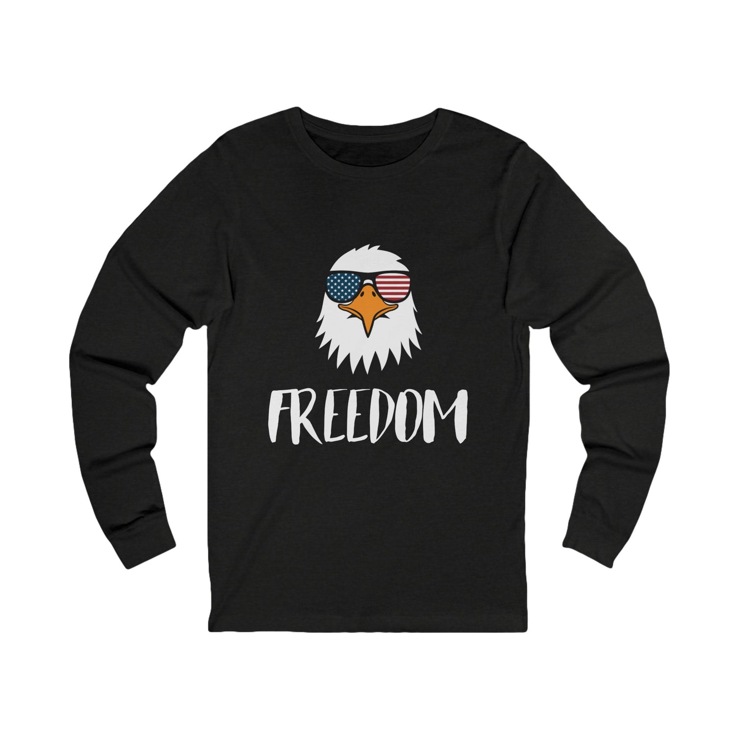 Freedom Eagle Aviator Men's Long Sleeve Shirt | USA Bald Eagle Graphic