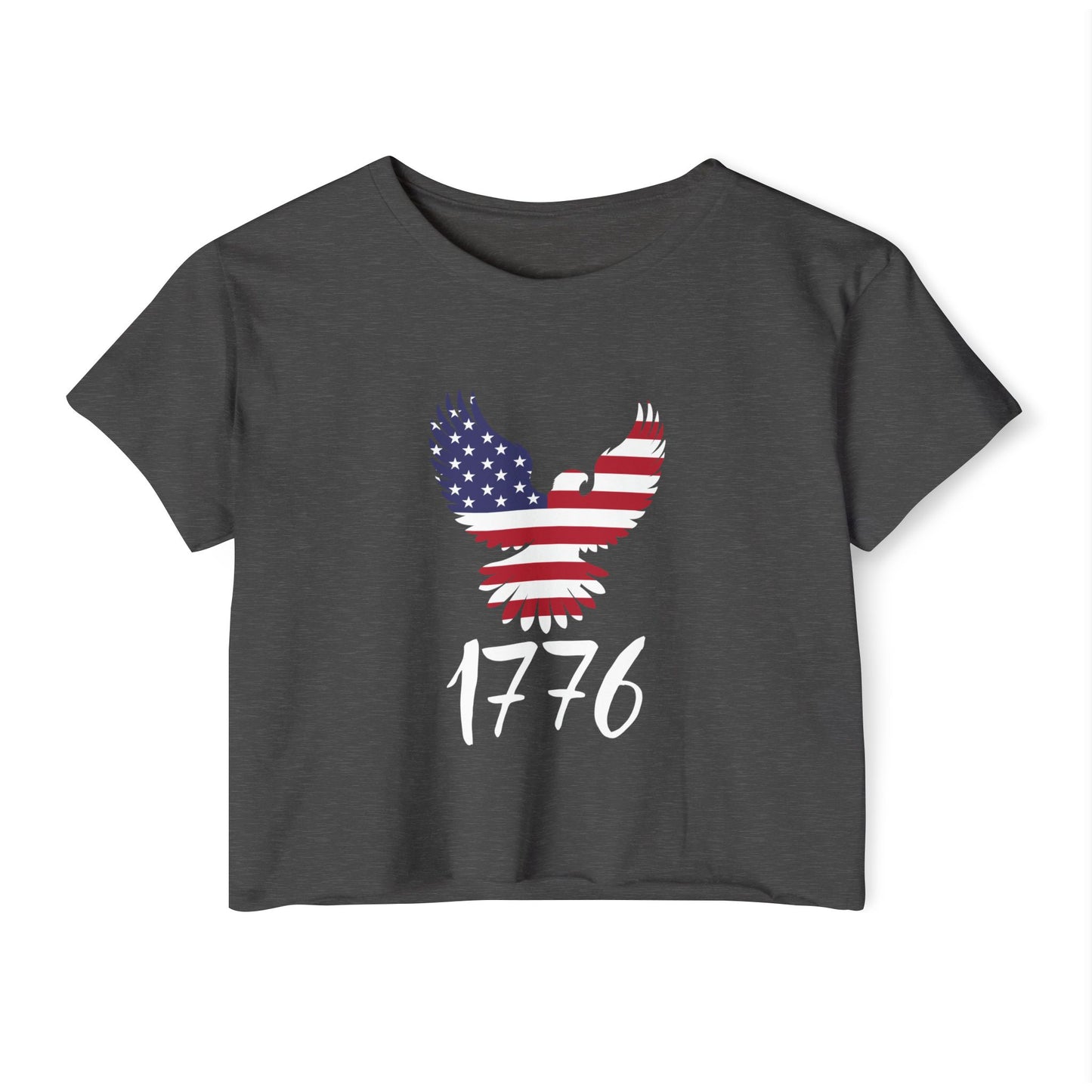 1776 Heritage Women's Festival Crop Top | USA Bald Eagle Graphic