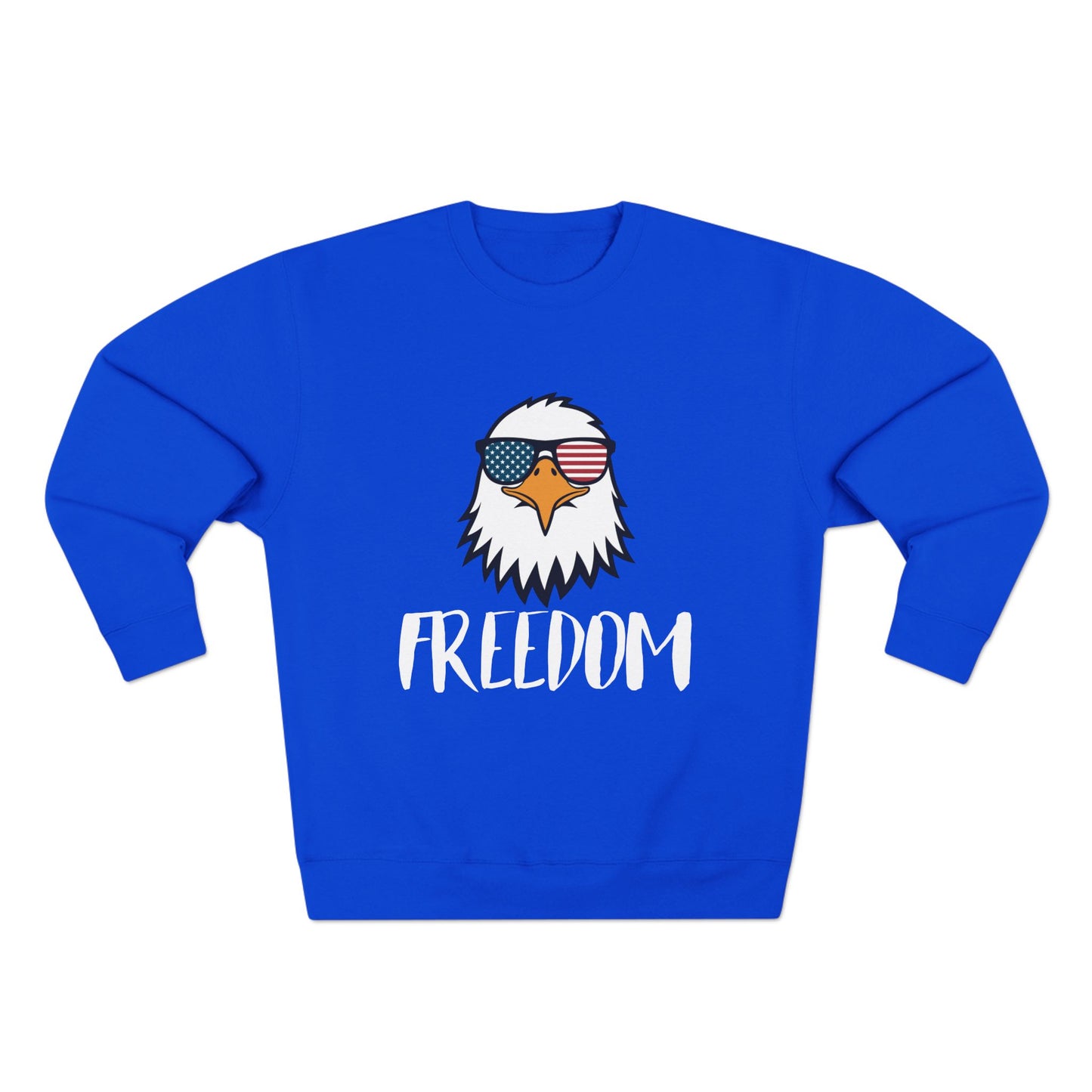 Freedom Eagle Aviator Premium Crewneck Sweatshirt | USA Bald Eagle Graphic