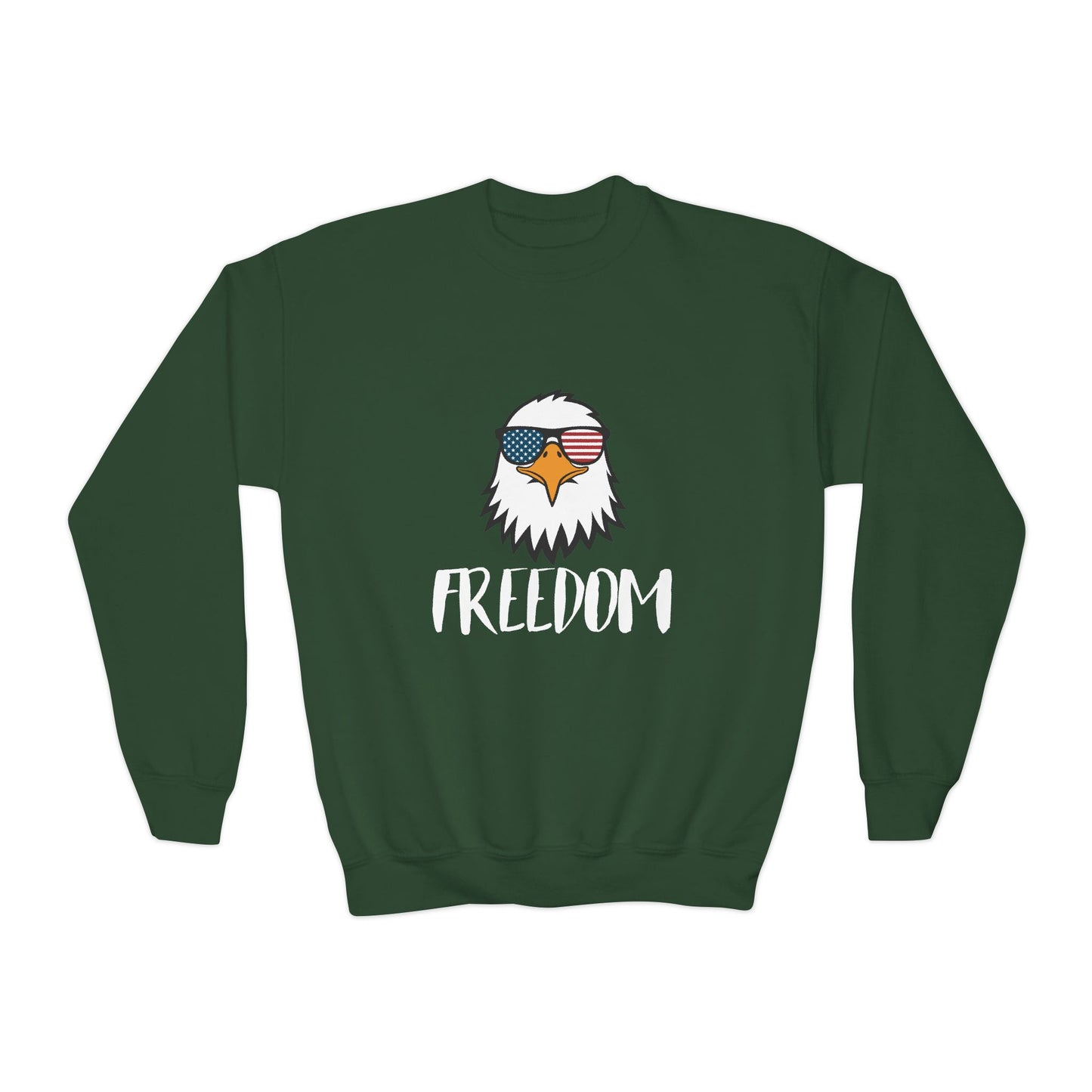 Freedom Eagle Aviator Youth Sweatshirt | USA Bald Eagle Graphic