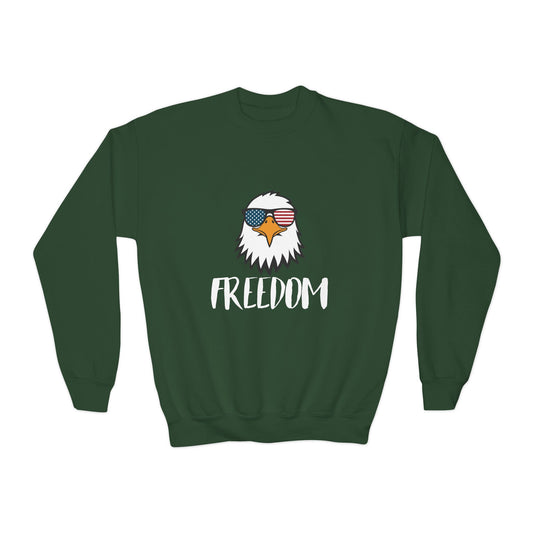 Freedom Eagle Aviator Youth Sweatshirt | USA Bald Eagle Graphic