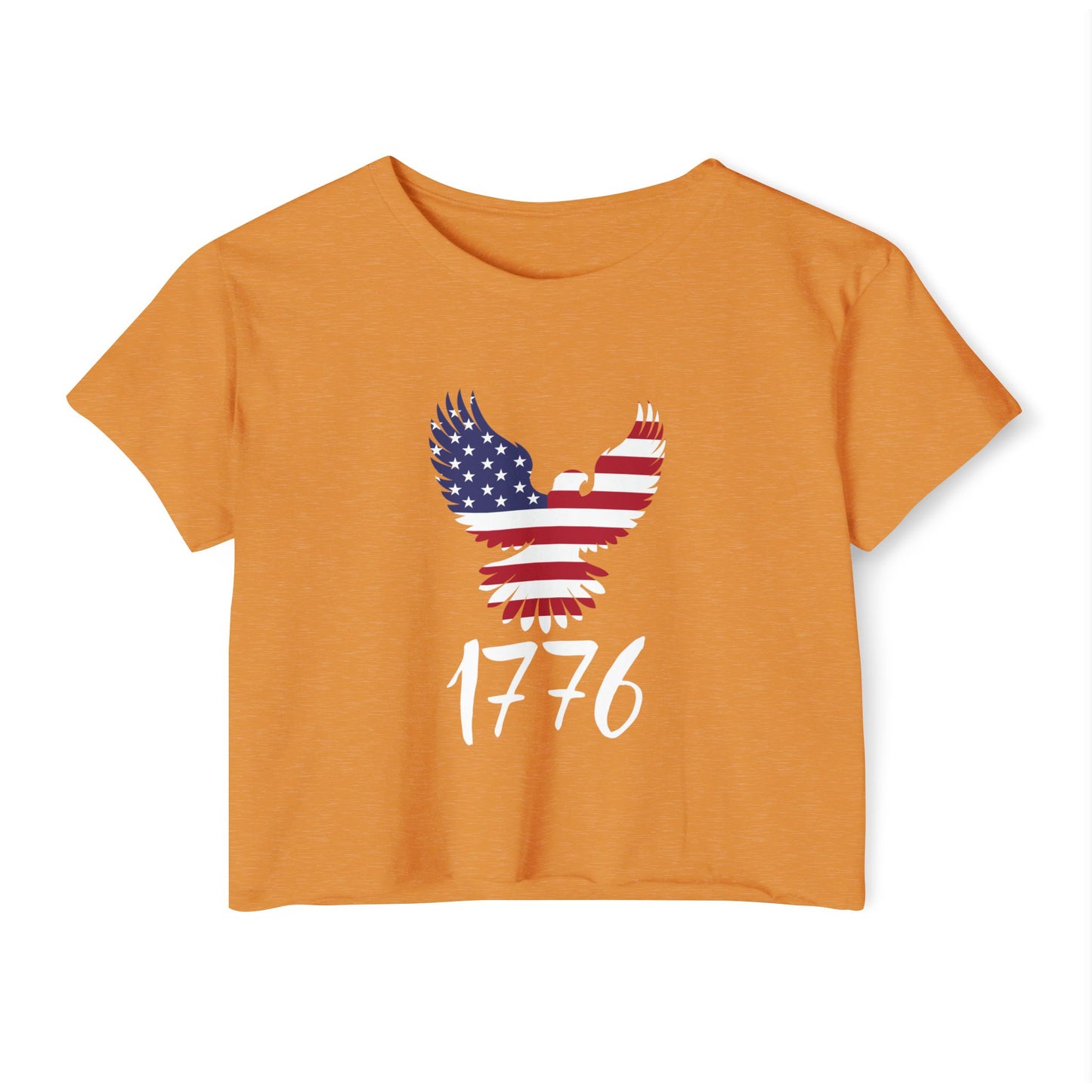 1776 Heritage Women's Festival Crop Top | USA Bald Eagle Graphic