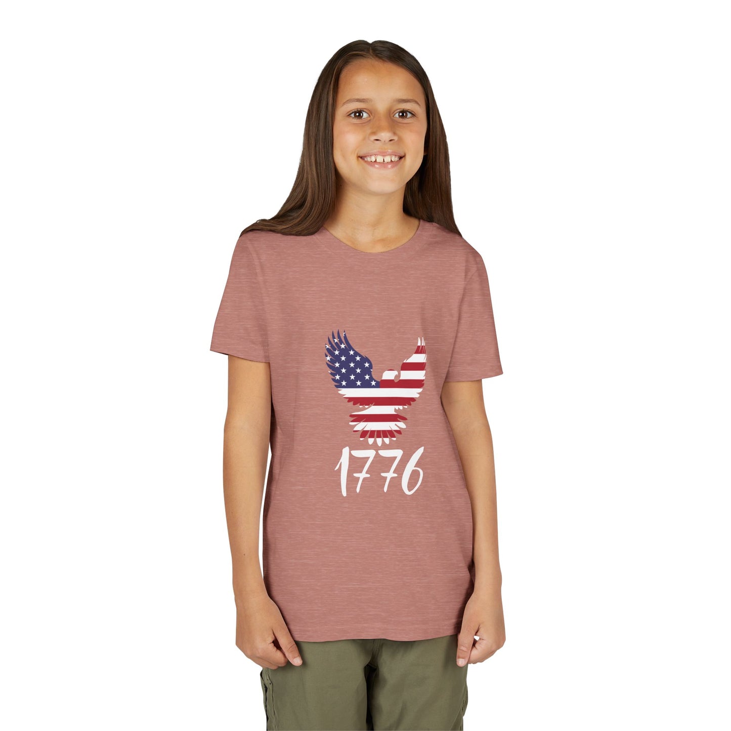 1776 Heritage Youth T-Shirt | USA Bald Eagle Graphic Tee