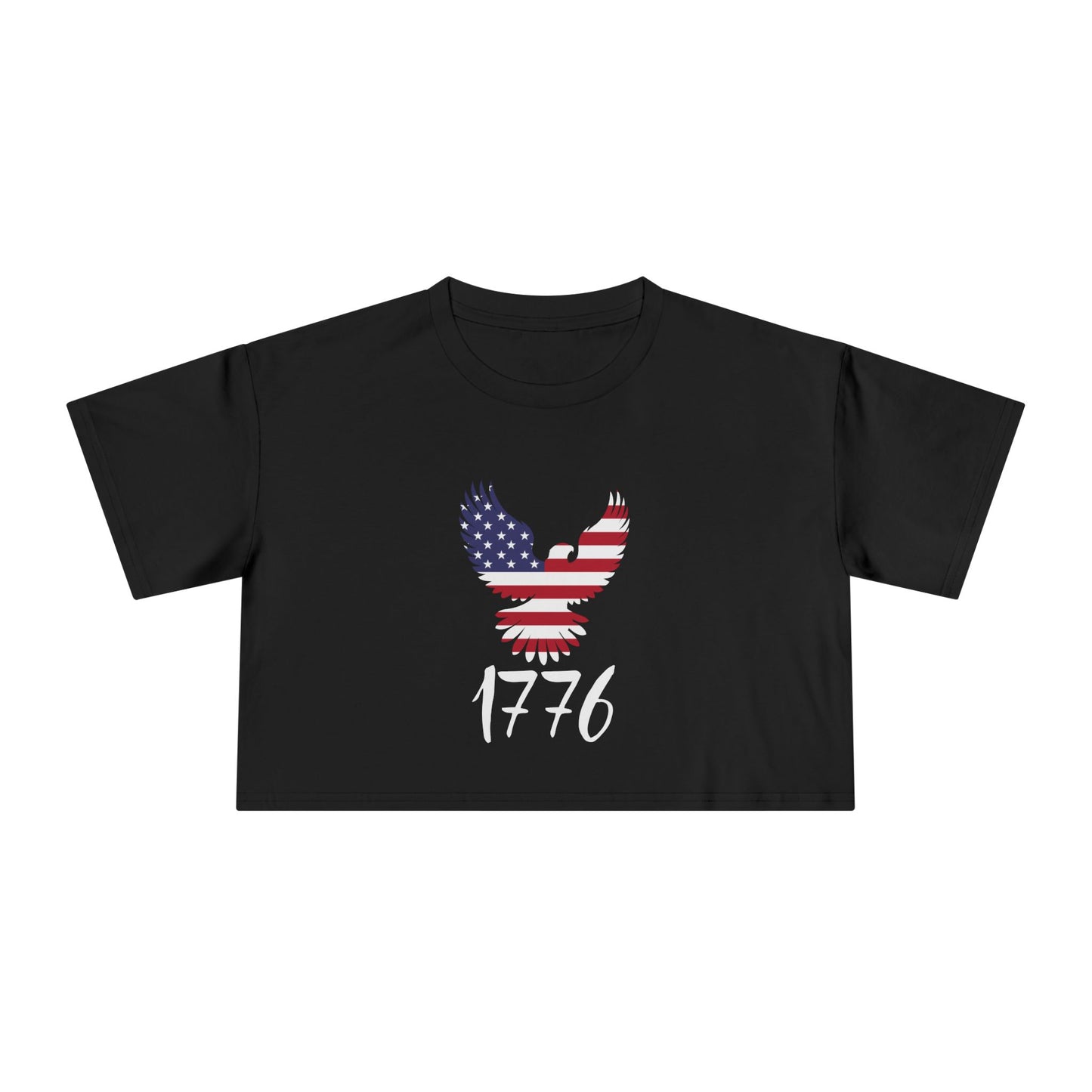 1776 Heritage Women's Premium Crop Top | USA Bald Eagle Graphic