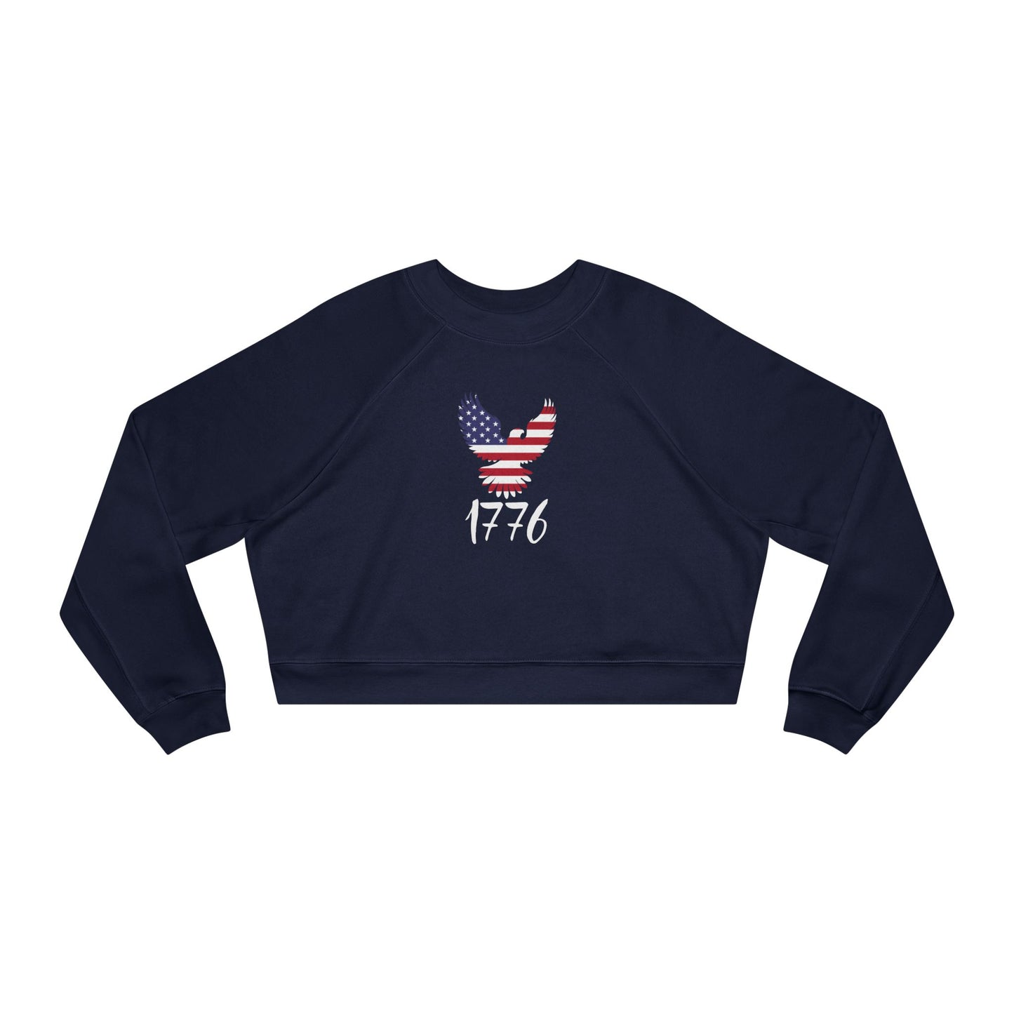 1776 Heritage Women's Cropped Sweatshirt | USA Bald Eagle Graphic