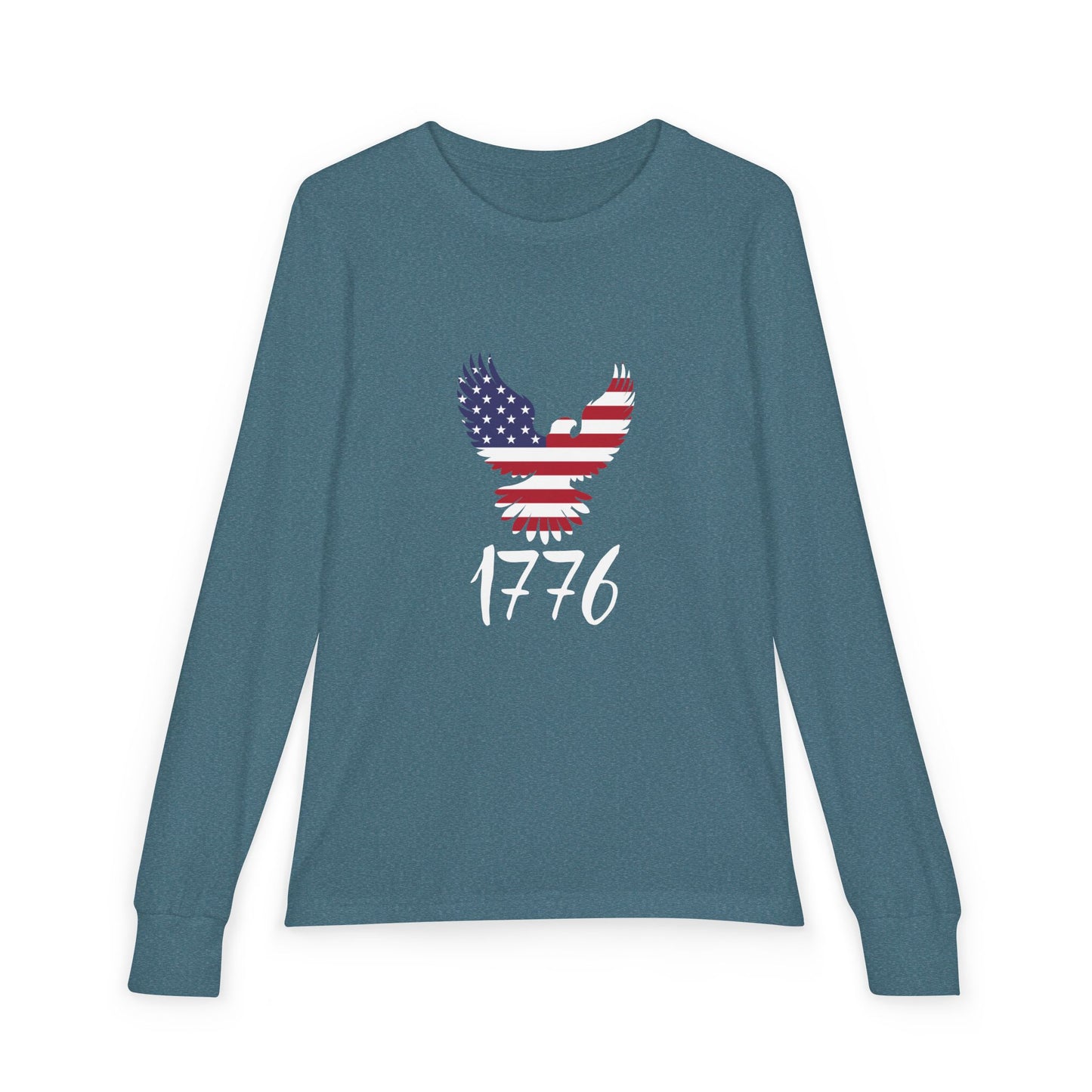 Premium Youth Long Sleeve Tee - 1776 Heritage | Patriotic American Eagle