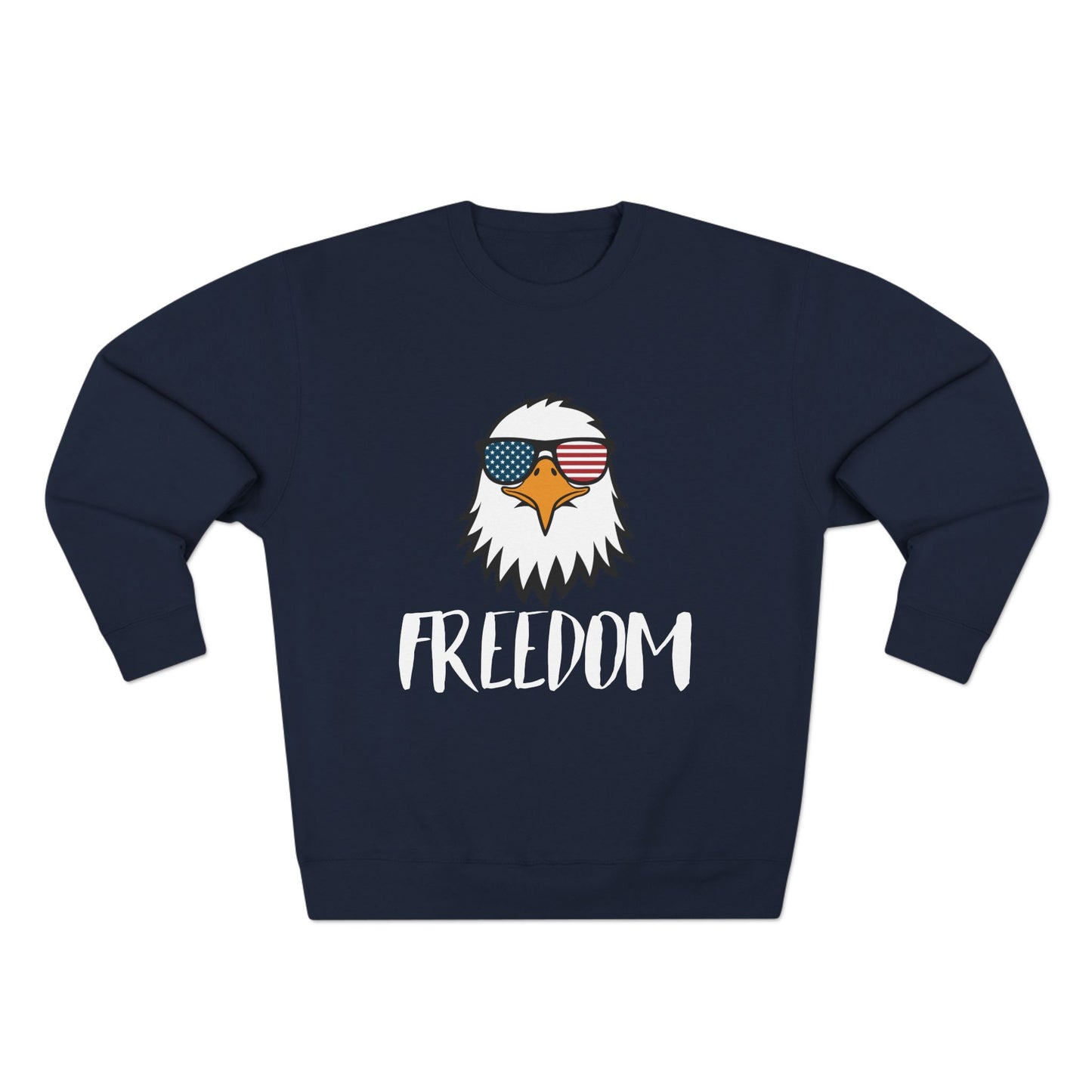 Freedom Eagle Aviator Premium Crewneck Sweatshirt | USA Bald Eagle Graphic