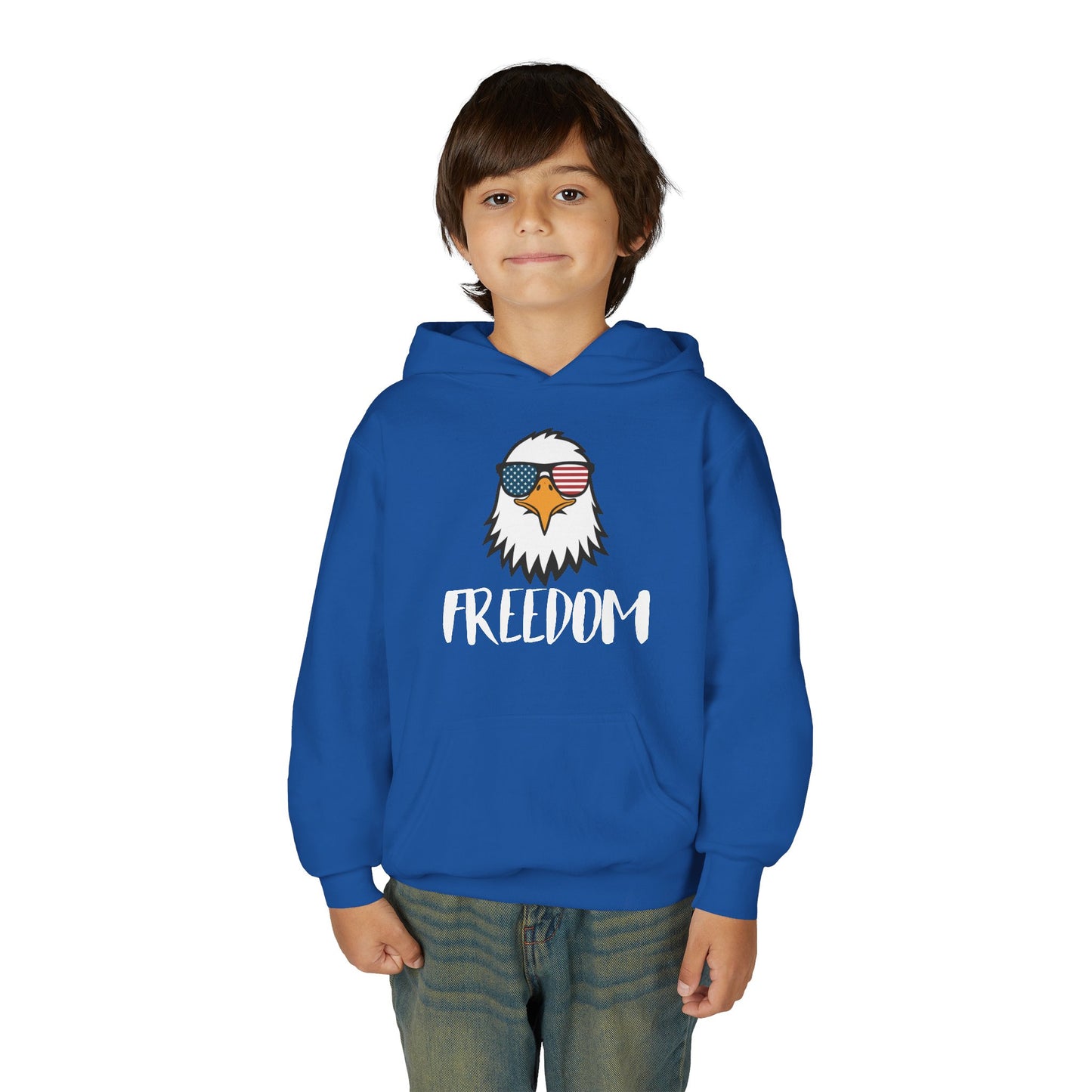 Freedom Eagle Aviator Youth Hoodie | USA Bald Eagle Graphic