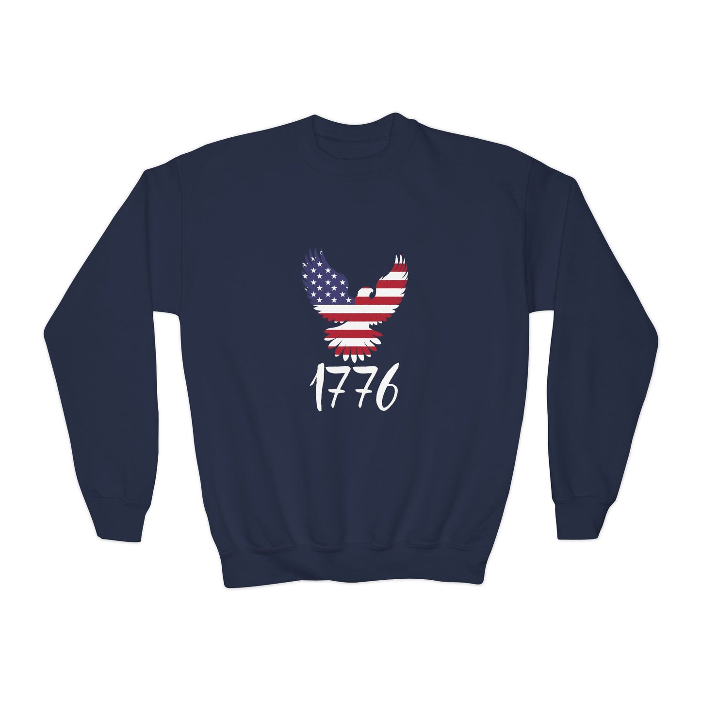 1776 Heritage Youth Sweatshirt | USA Bald Eagle Graphic