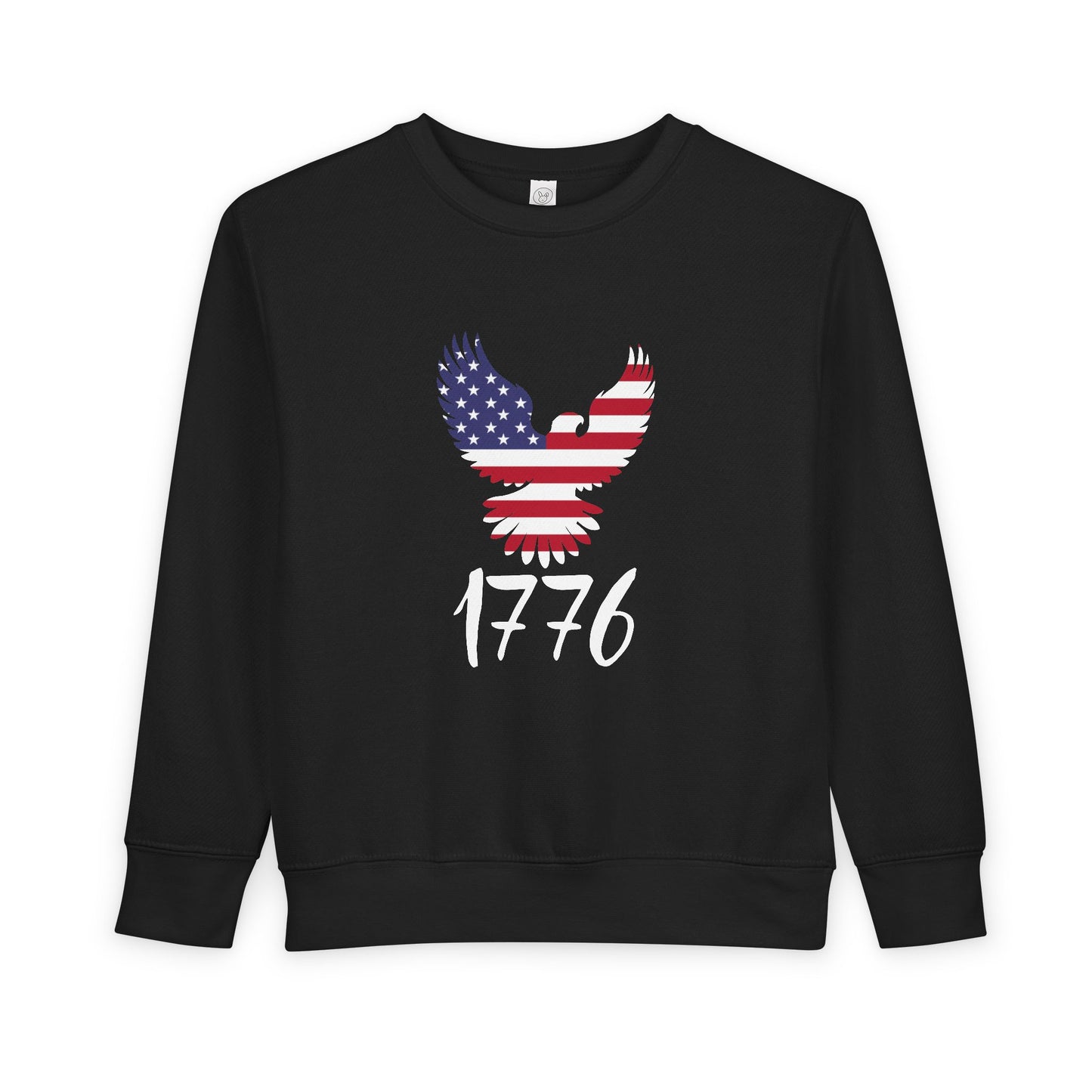 1776 Heritage Toddler Sweatshirt | USA Bald Eagle Graphic