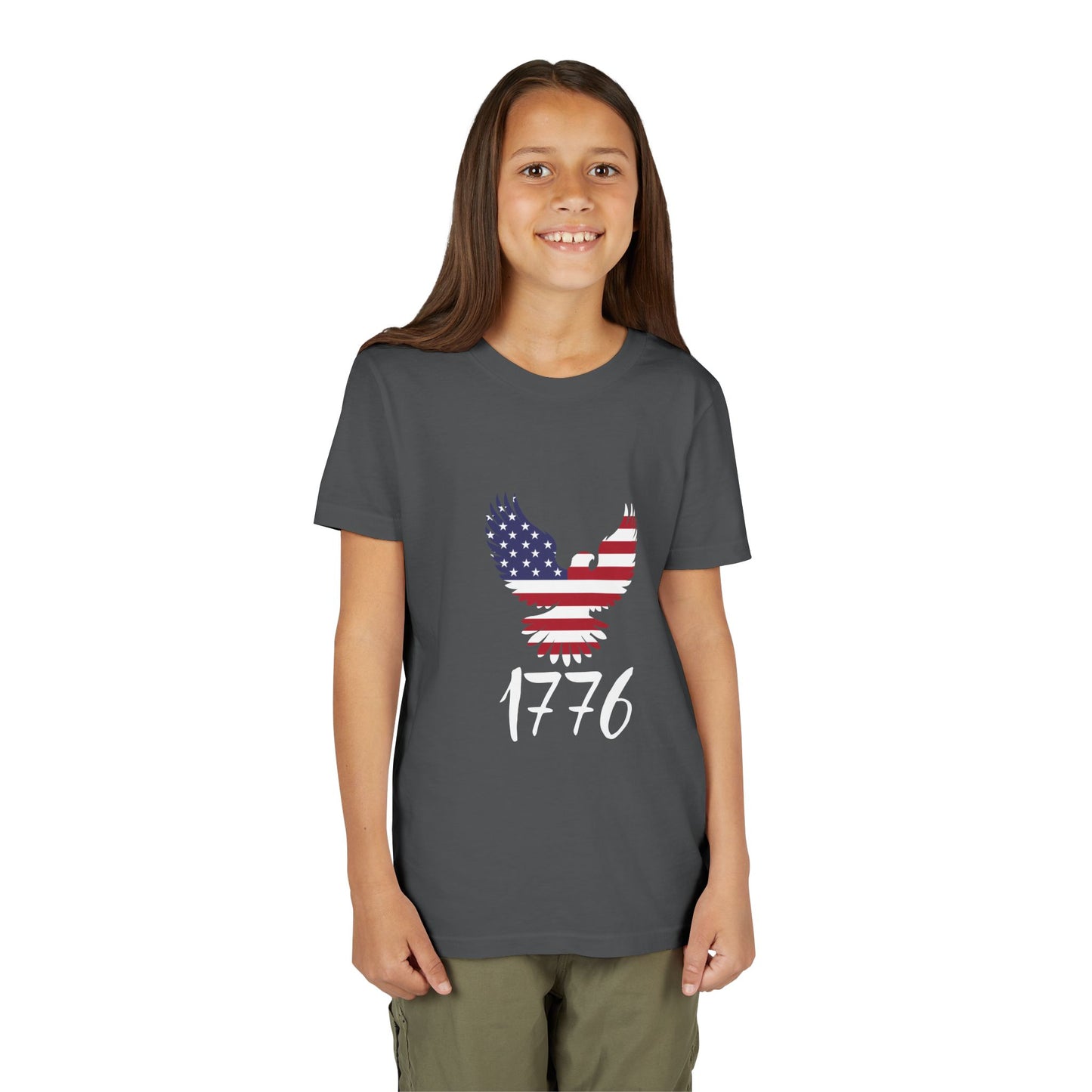 1776 Heritage Youth T-Shirt | USA Bald Eagle Graphic Tee
