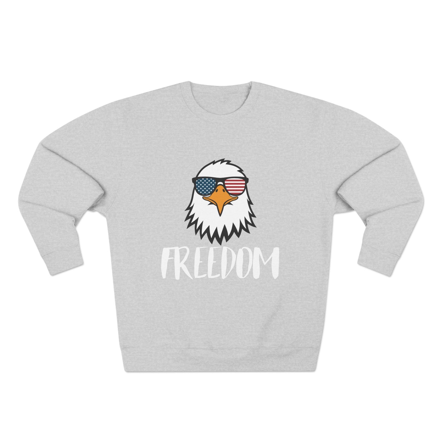 Freedom Eagle Aviator Premium Crewneck Sweatshirt | USA Bald Eagle Graphic