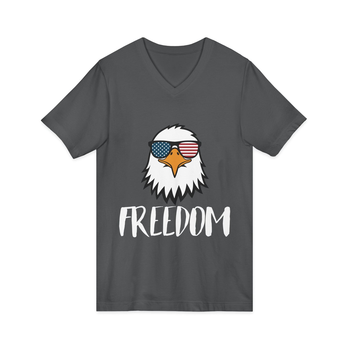 Freedom Eagle Aviator Men's V-Neck Tee | USA Bald Eagle Graphic