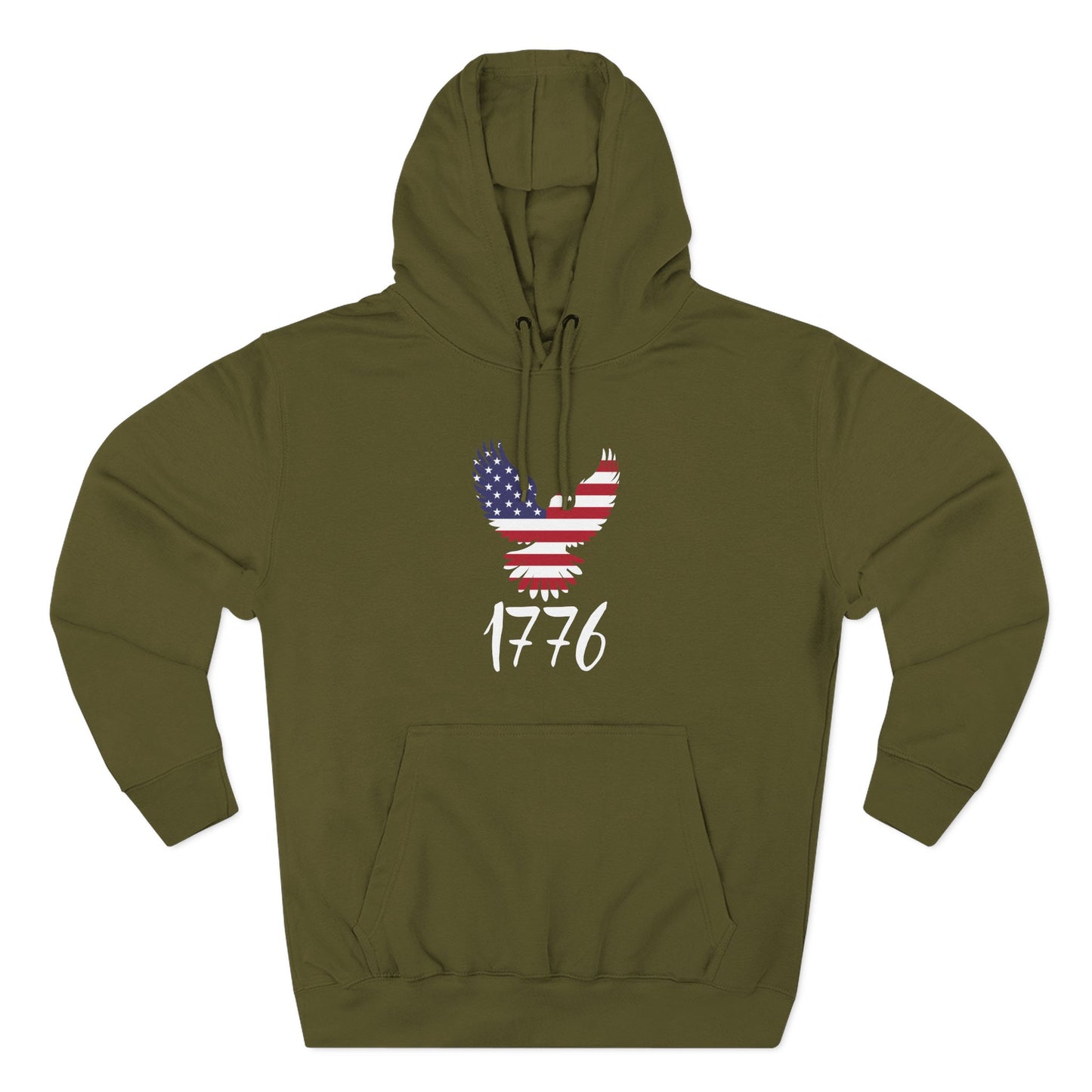 1776 Heritage Premium Hoodie | USA Bald Eagle Graphic Sweatshirt
