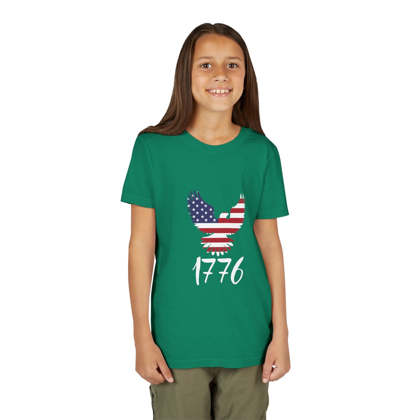 1776 Heritage Youth T-Shirt | USA Bald Eagle Graphic Tee