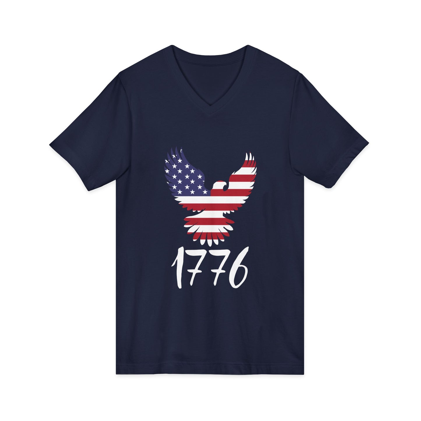 1776 Heritage Men's V-Neck Tee | USA Bald Eagle Graphic