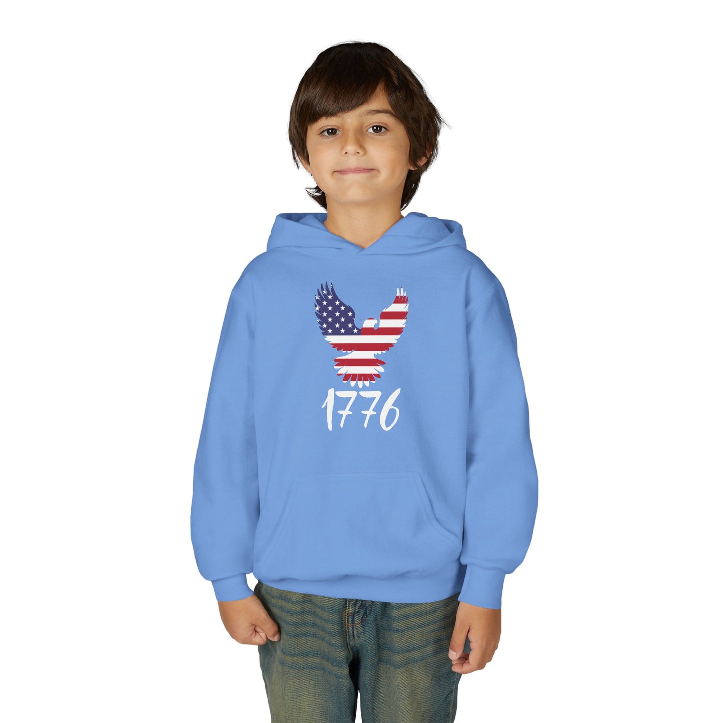 1776 Heritage Youth Hoodie | USA Bald Eagle Graphic